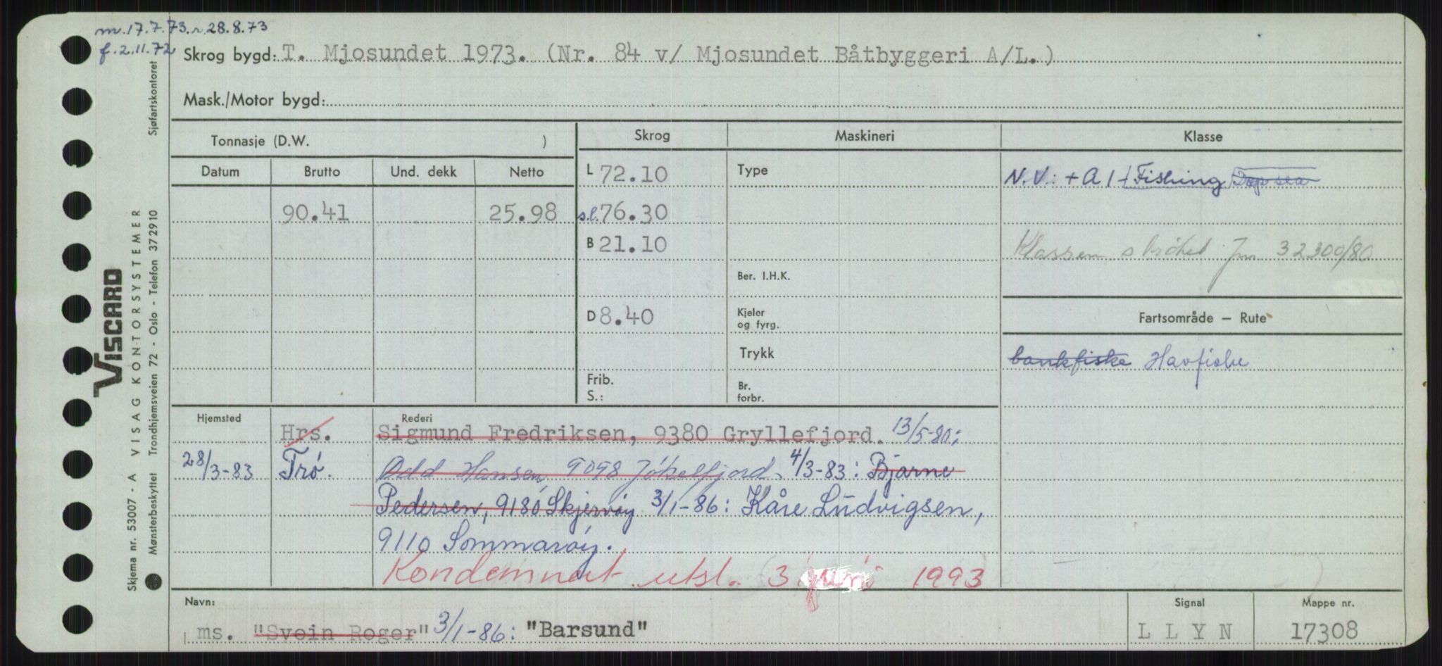 Sjøfartsdirektoratet med forløpere, Skipsmålingen, AV/RA-S-1627/H/Hd/L0003: Fartøy, B-Bev, s. 329