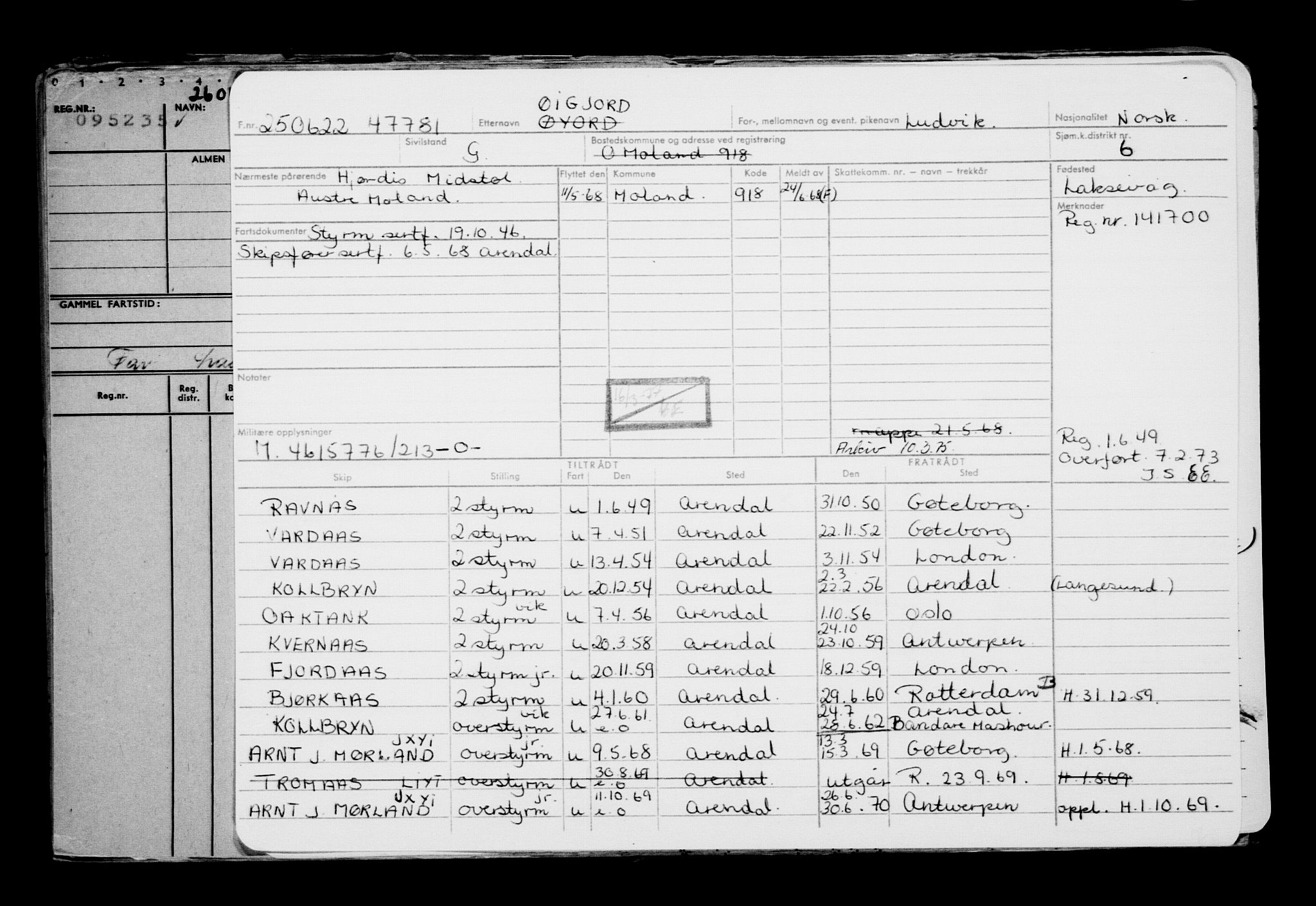 Direktoratet for sjømenn, AV/RA-S-3545/G/Gb/L0208: Hovedkort, 1922, s. 61