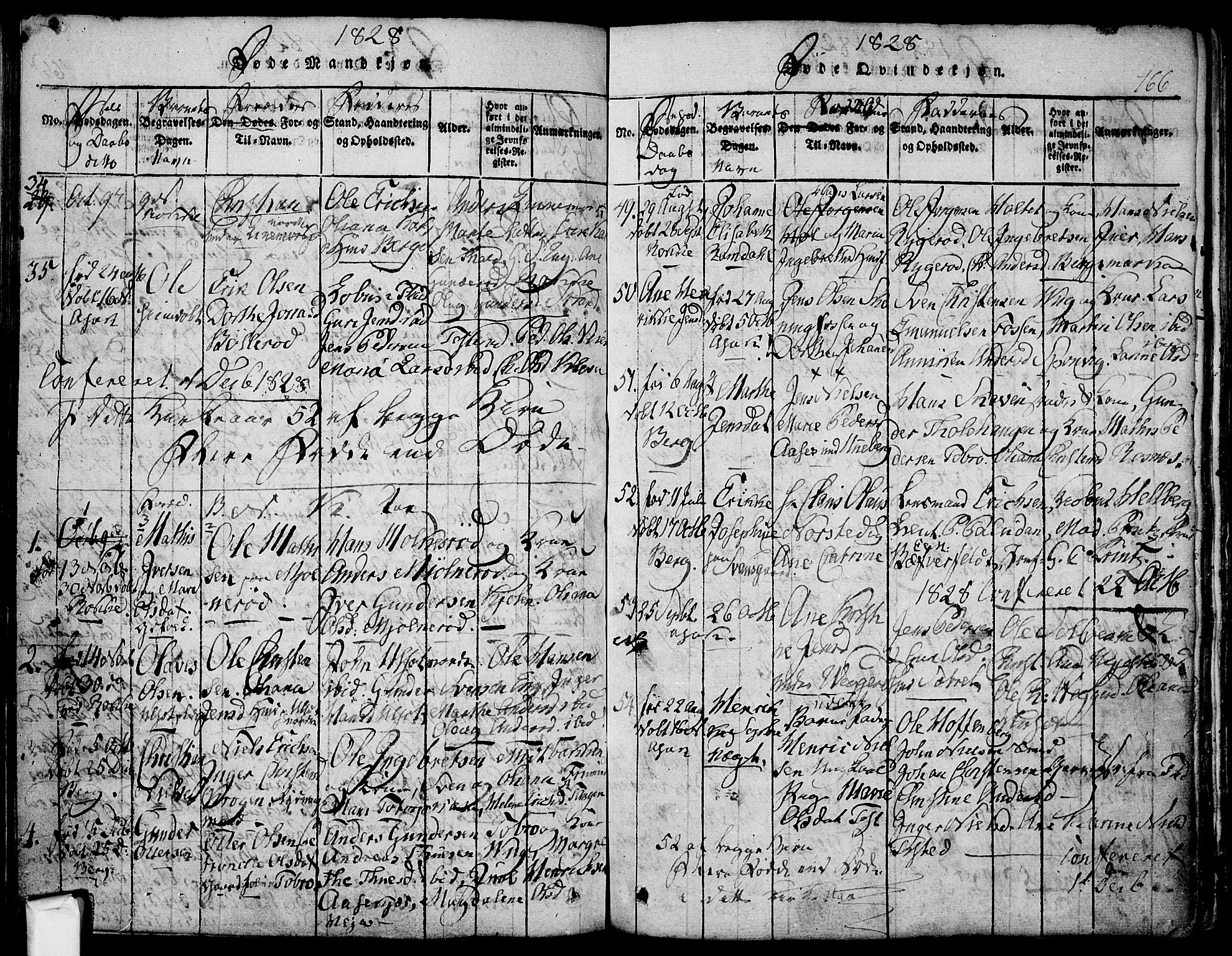 Berg prestekontor Kirkebøker, AV/SAO-A-10902/F/Fa/L0002: Ministerialbok nr. I 2, 1815-1831, s. 166