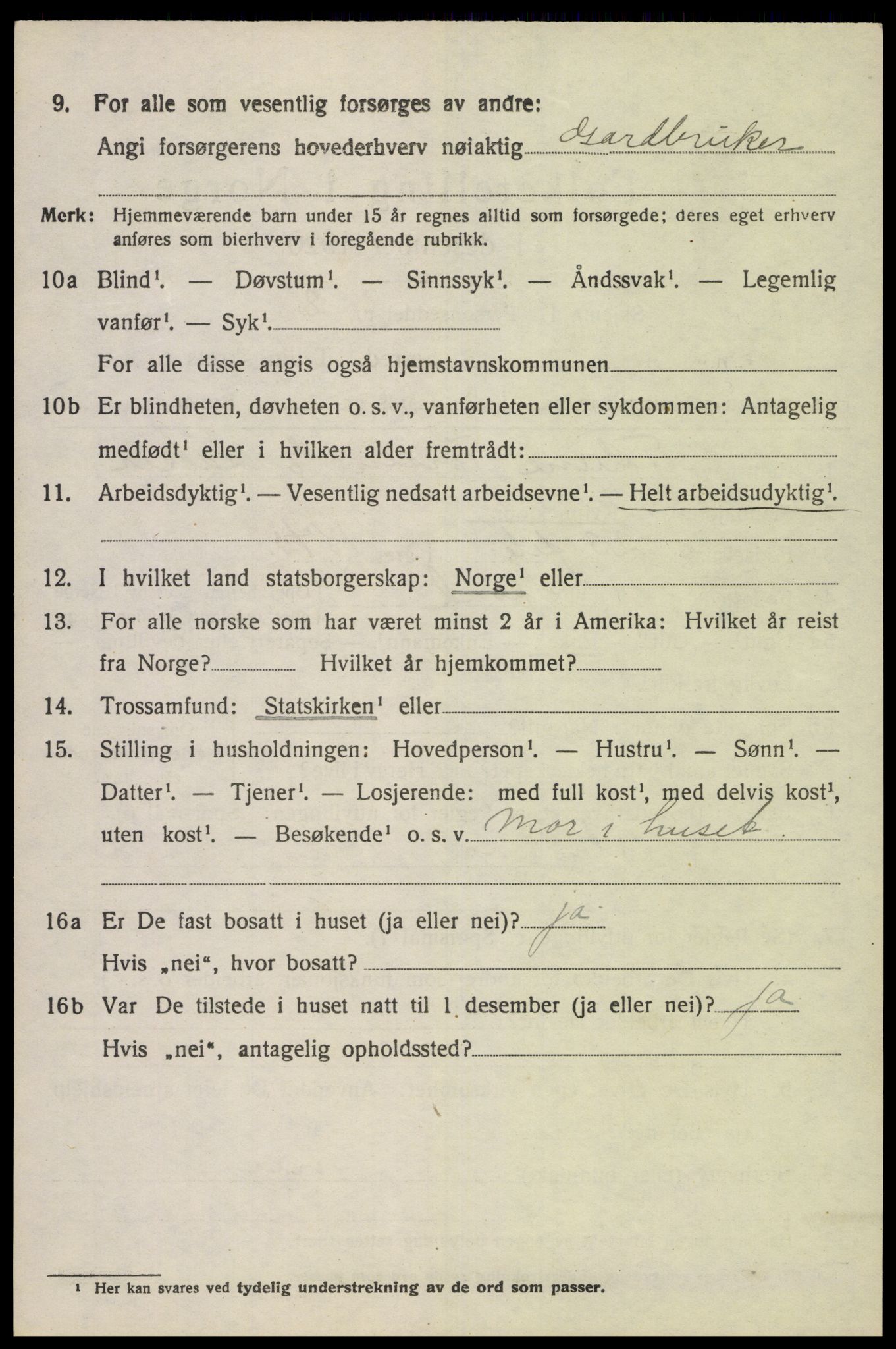 SAK, Folketelling 1920 for 1040 Spind herred, 1920, s. 1602