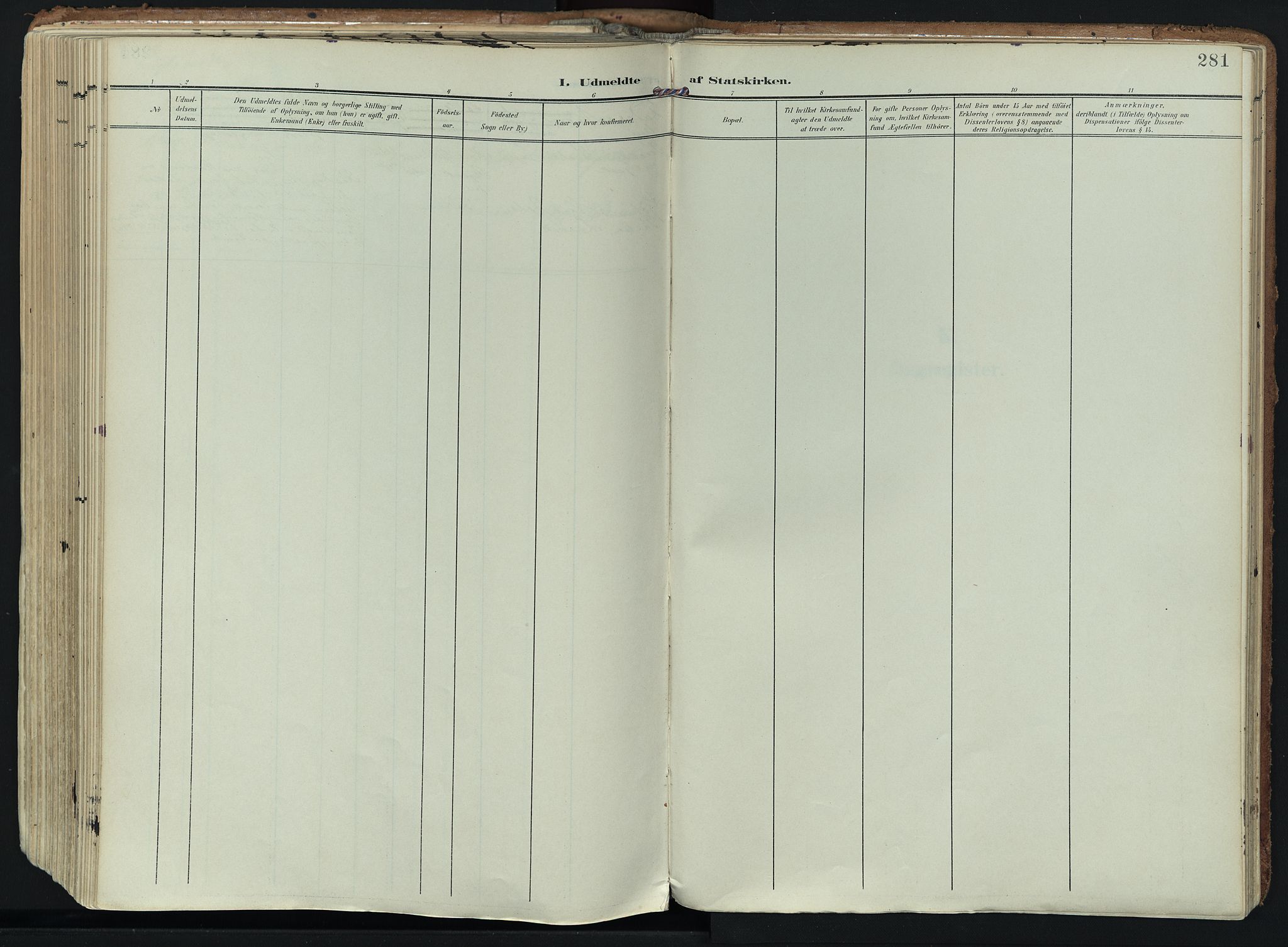 Hedrum kirkebøker, AV/SAKO-A-344/F/Fa/L0010: Ministerialbok nr. I 10, 1904-1918, s. 281