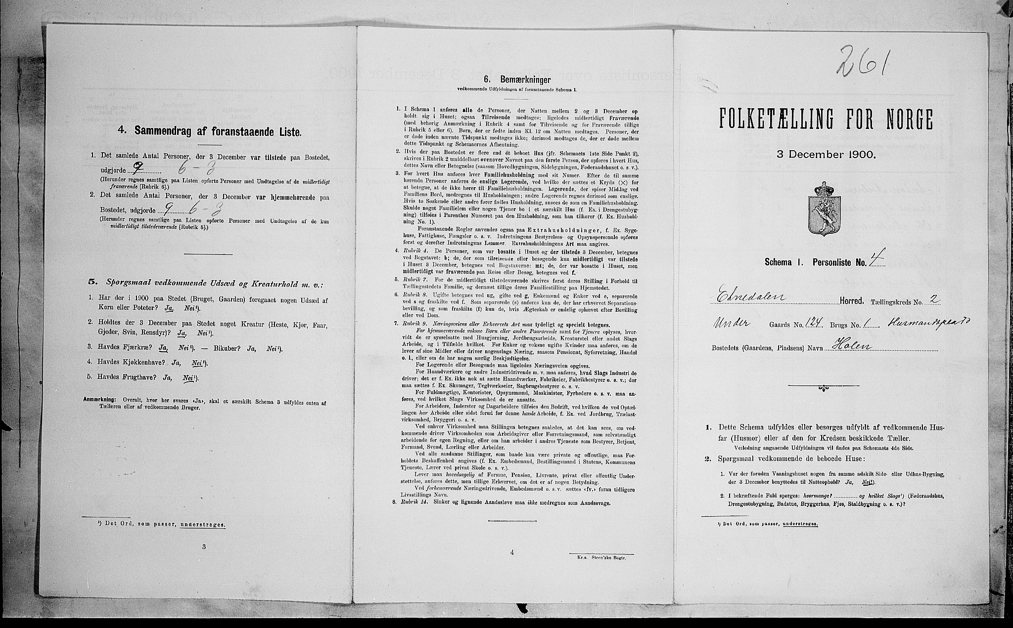 SAH, Folketelling 1900 for 0541 Etnedal herred, 1900, s. 155