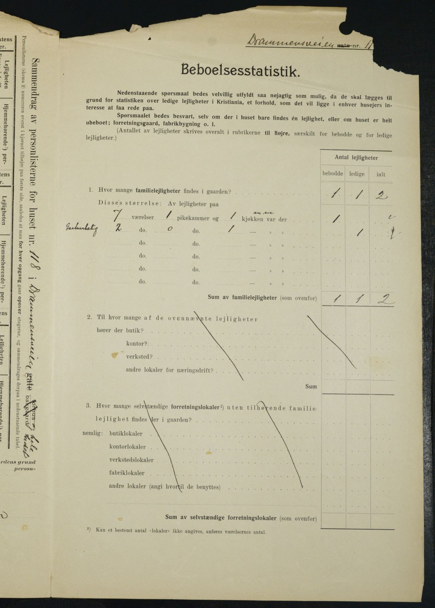 OBA, Kommunal folketelling 1.2.1909 for Kristiania kjøpstad, 1909, s. 15564