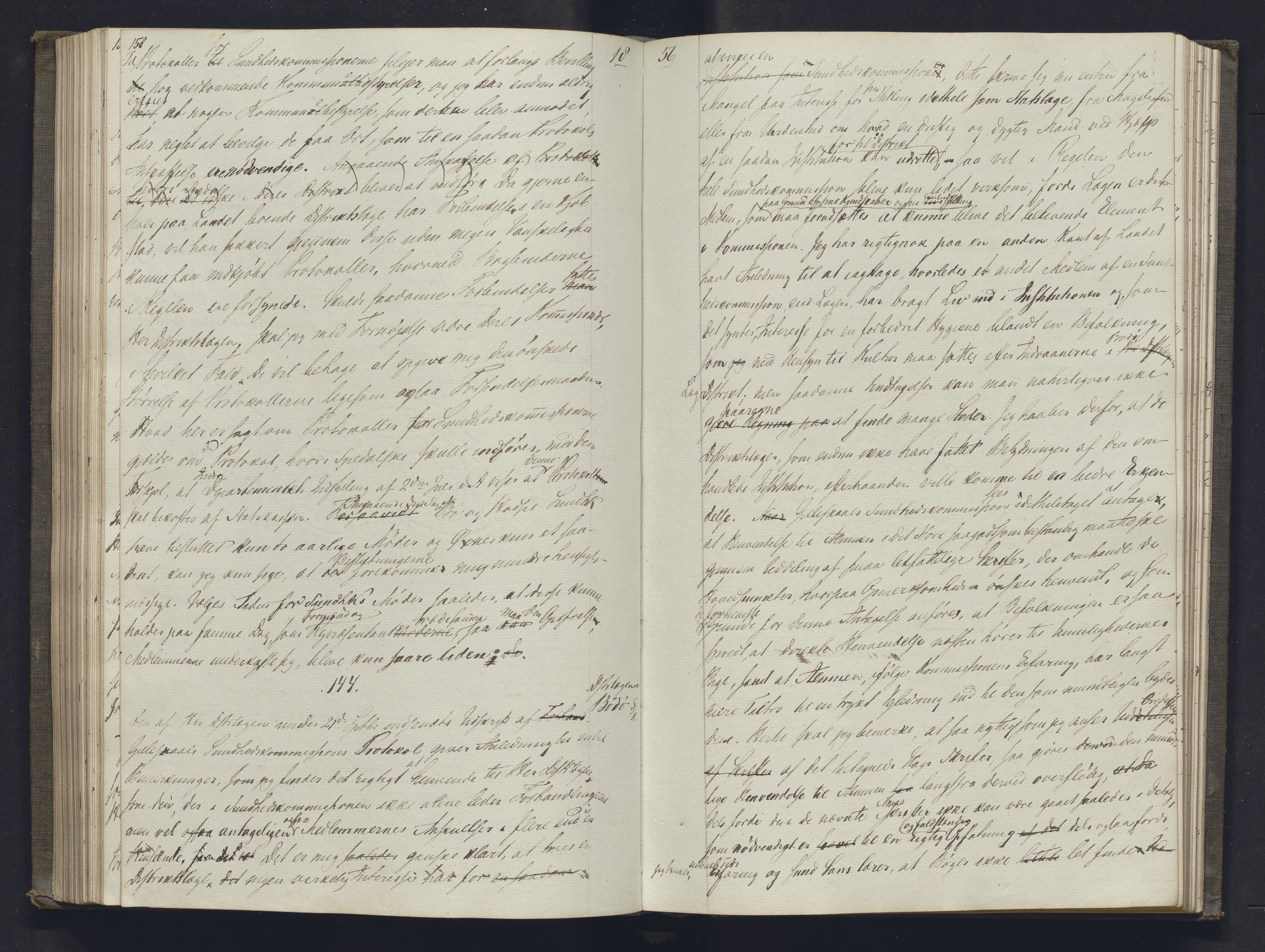 Lepraarkiver - Overlegen for den spedalske sykdom, AV/SAB-A-61001/B.b/L0001: Kopibok, 1854-1858, s. 158-159