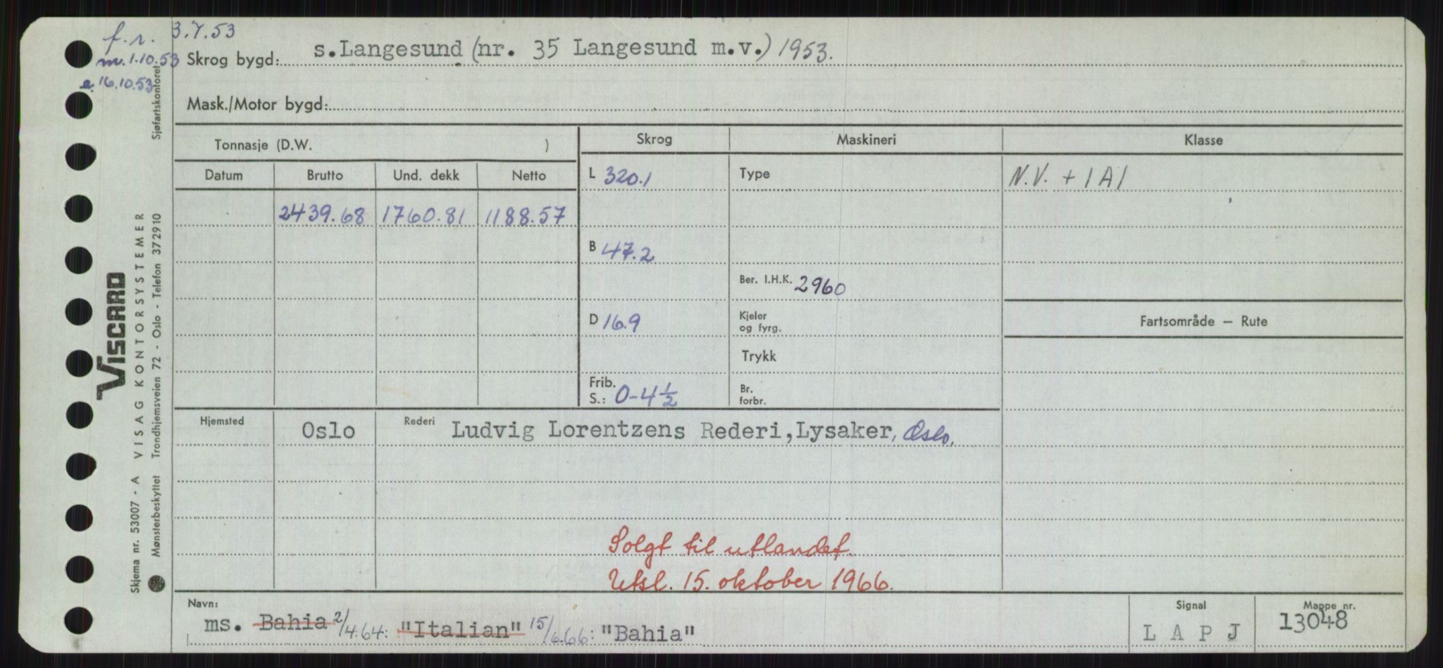 Sjøfartsdirektoratet med forløpere, Skipsmålingen, AV/RA-S-1627/H/Hd/L0003: Fartøy, B-Bev, s. 47