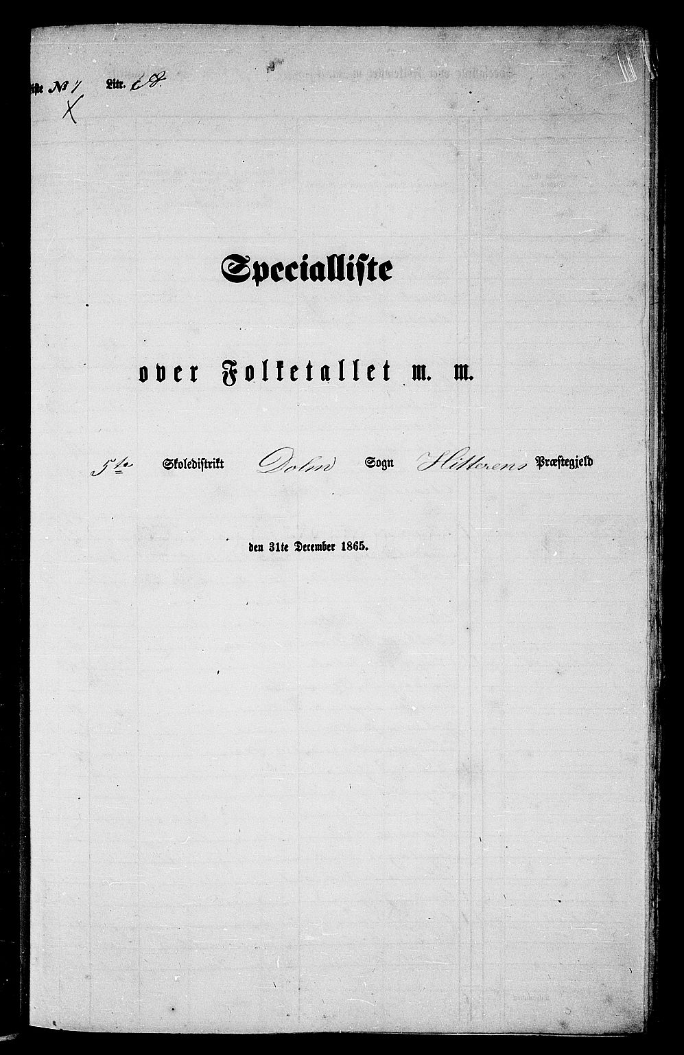 RA, Folketelling 1865 for 1617P Hitra prestegjeld, 1865, s. 108