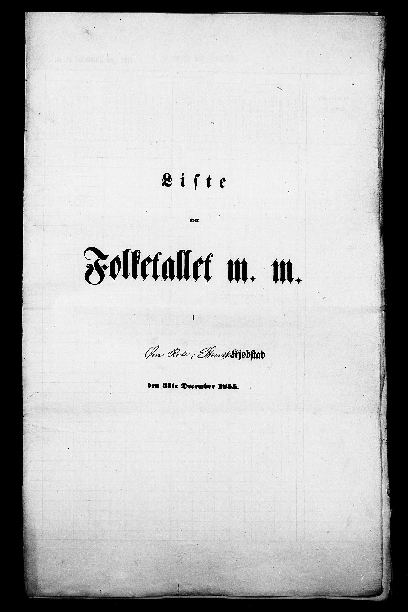 , Folketelling 1855 for 0804 Eidanger prestegjeld, Brevik kjøpstad, 1855, s. 7