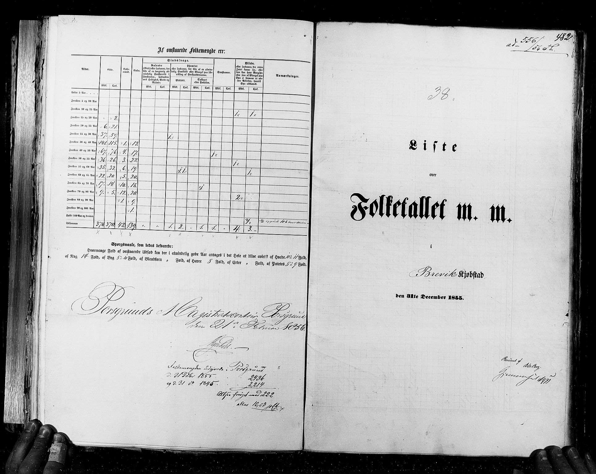 RA, Folketellingen 1855, bind 7: Kjøpsteder og ladesteder: Fredrikshald-Kragerø, 1855, s. 482