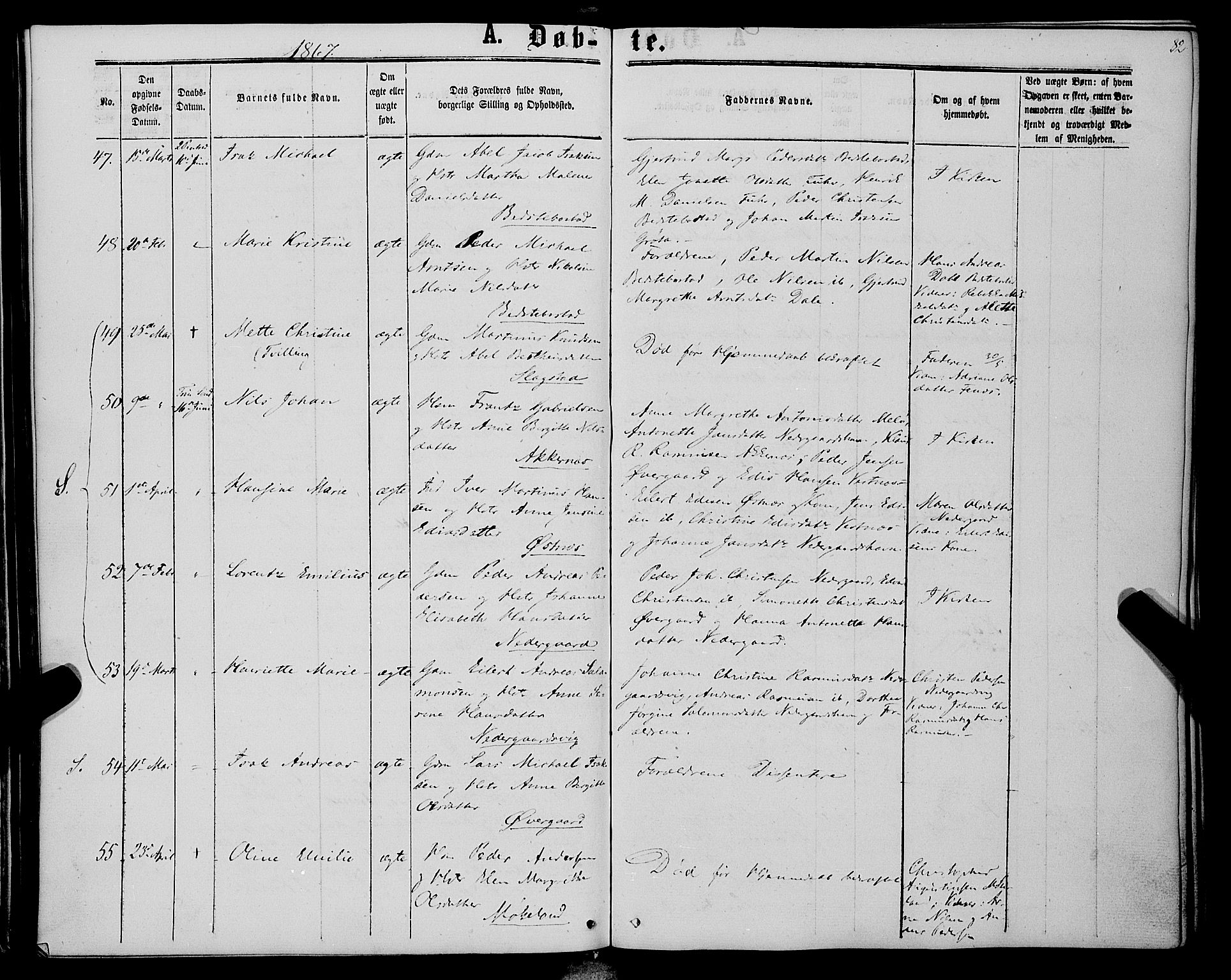 Trondenes sokneprestkontor, AV/SATØ-S-1319/H/Ha/L0012kirke: Ministerialbok nr. 12, 1863-1870, s. 82