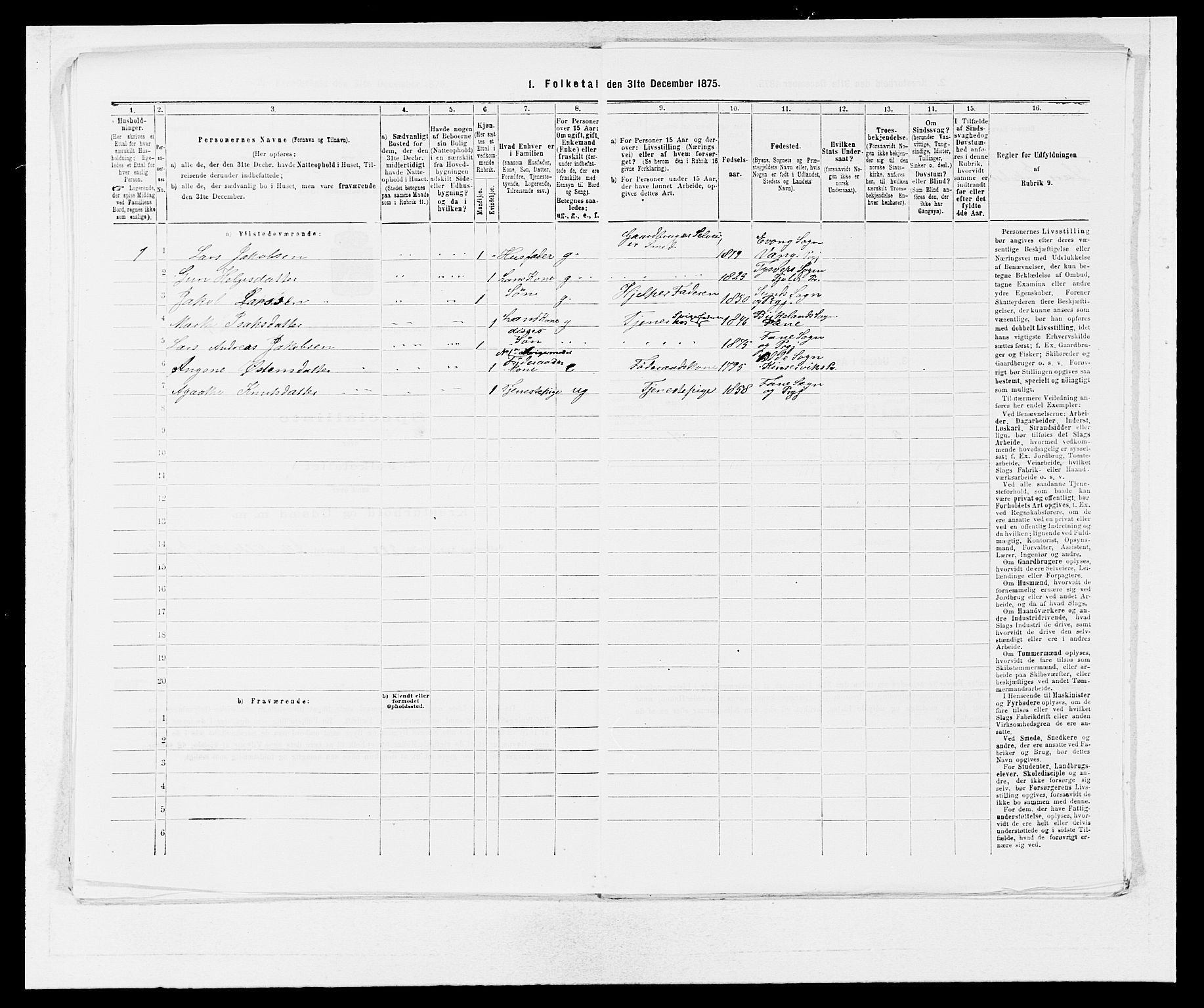 SAB, Folketelling 1875 for 1249P Fana prestegjeld, 1875, s. 921