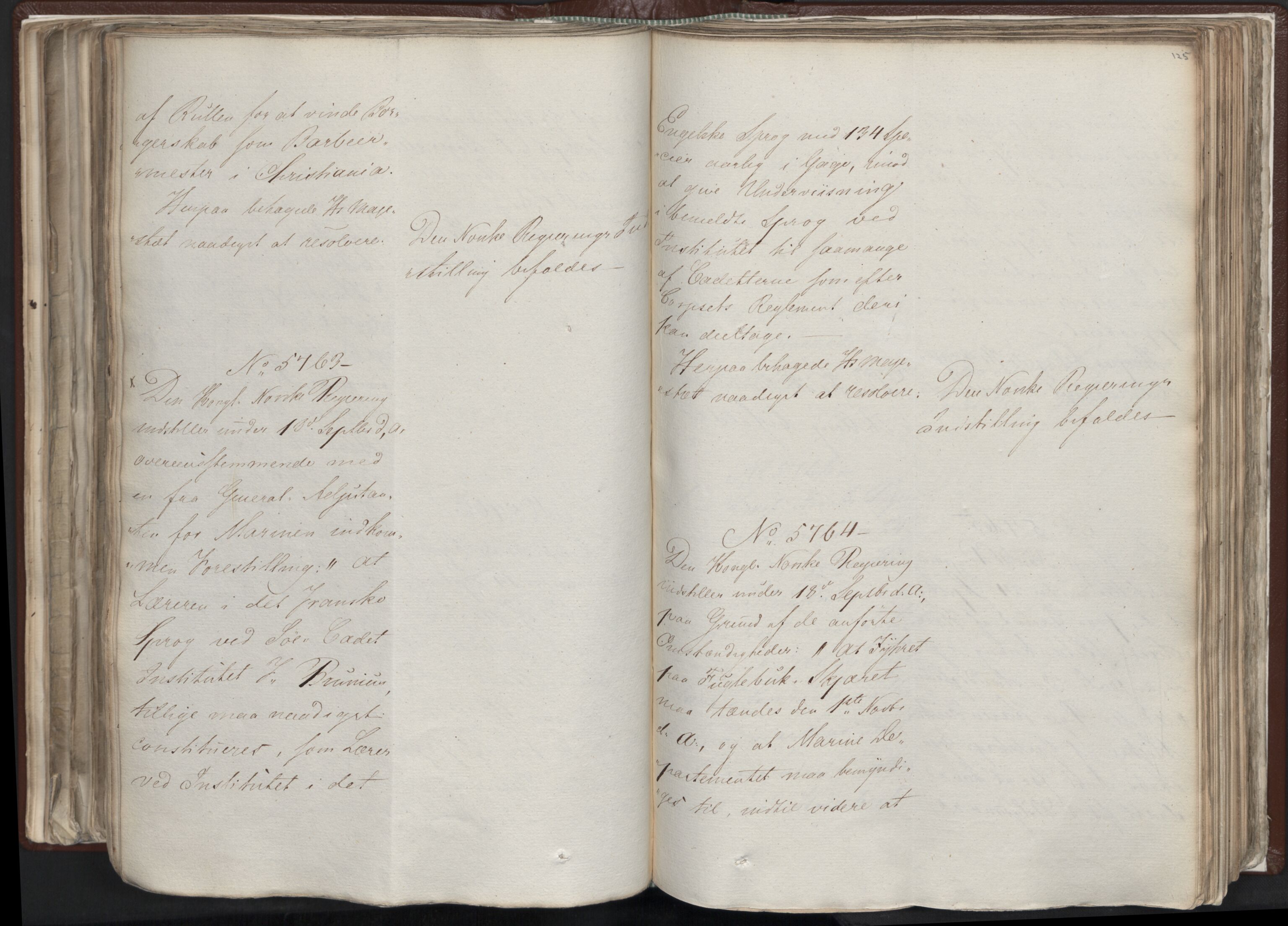 Statsrådssekretariatet, AV/RA-S-1001/A/Ab/L0012: Kgl. res. nr. 5679-6008 II, 1821, s. 124b-125a