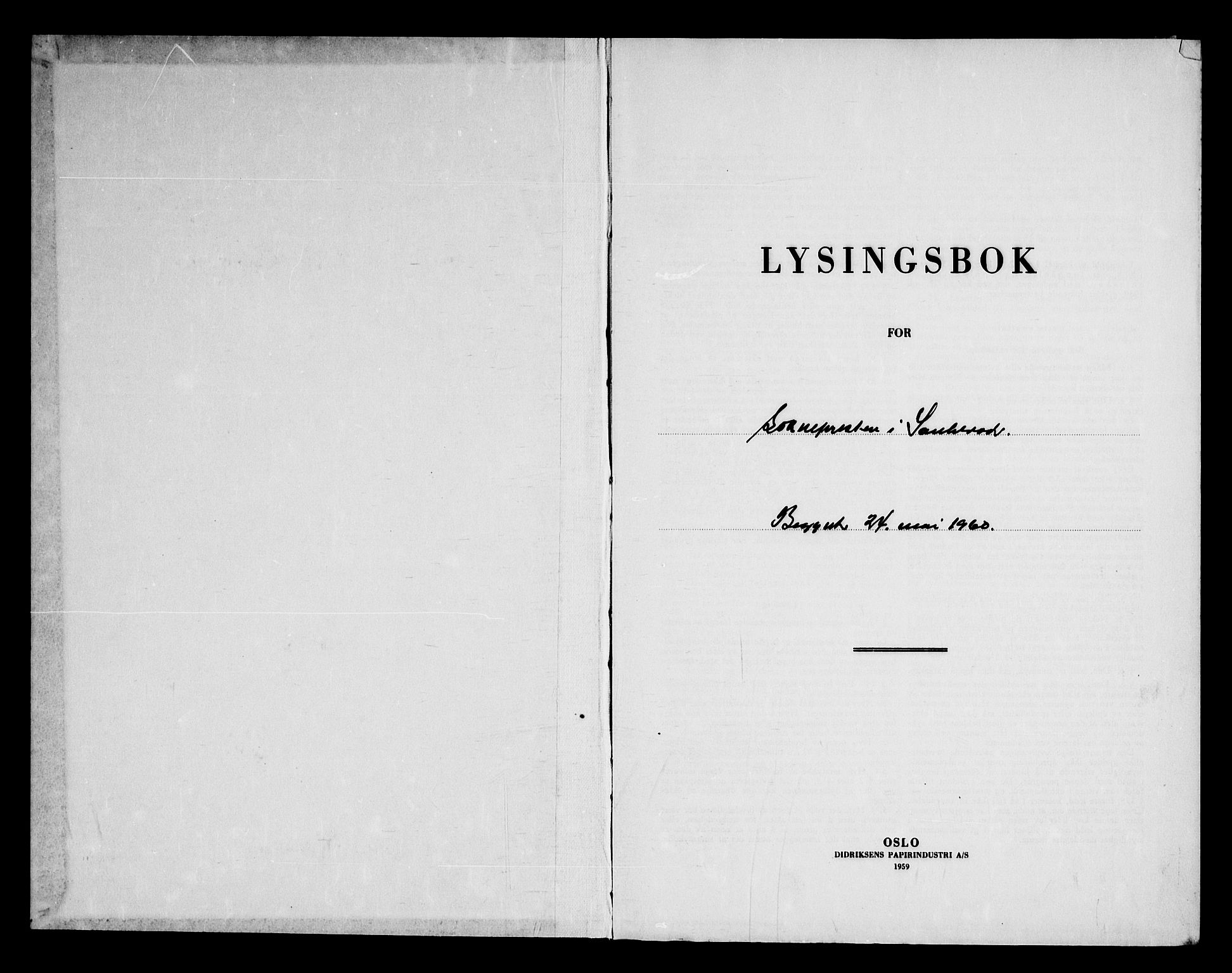 Sauherad kirkebøker, AV/SAKO-A-298/H/Ha/L0002: Lysningsprotokoll nr. 2, 1960-1969