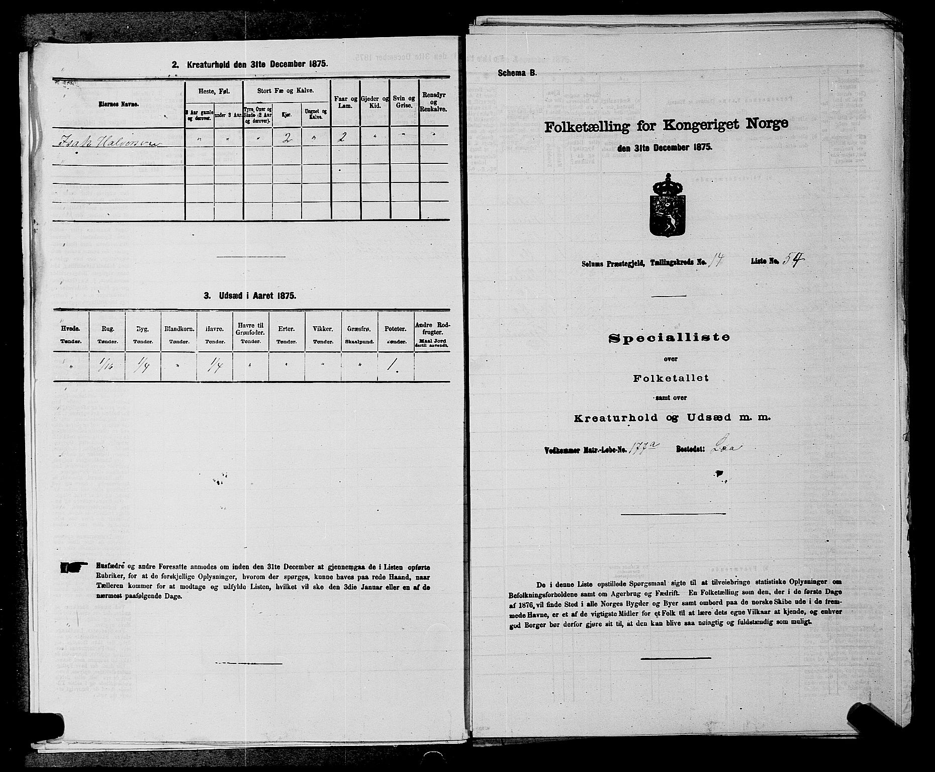 SAKO, Folketelling 1875 for 0818P Solum prestegjeld, 1875, s. 1971