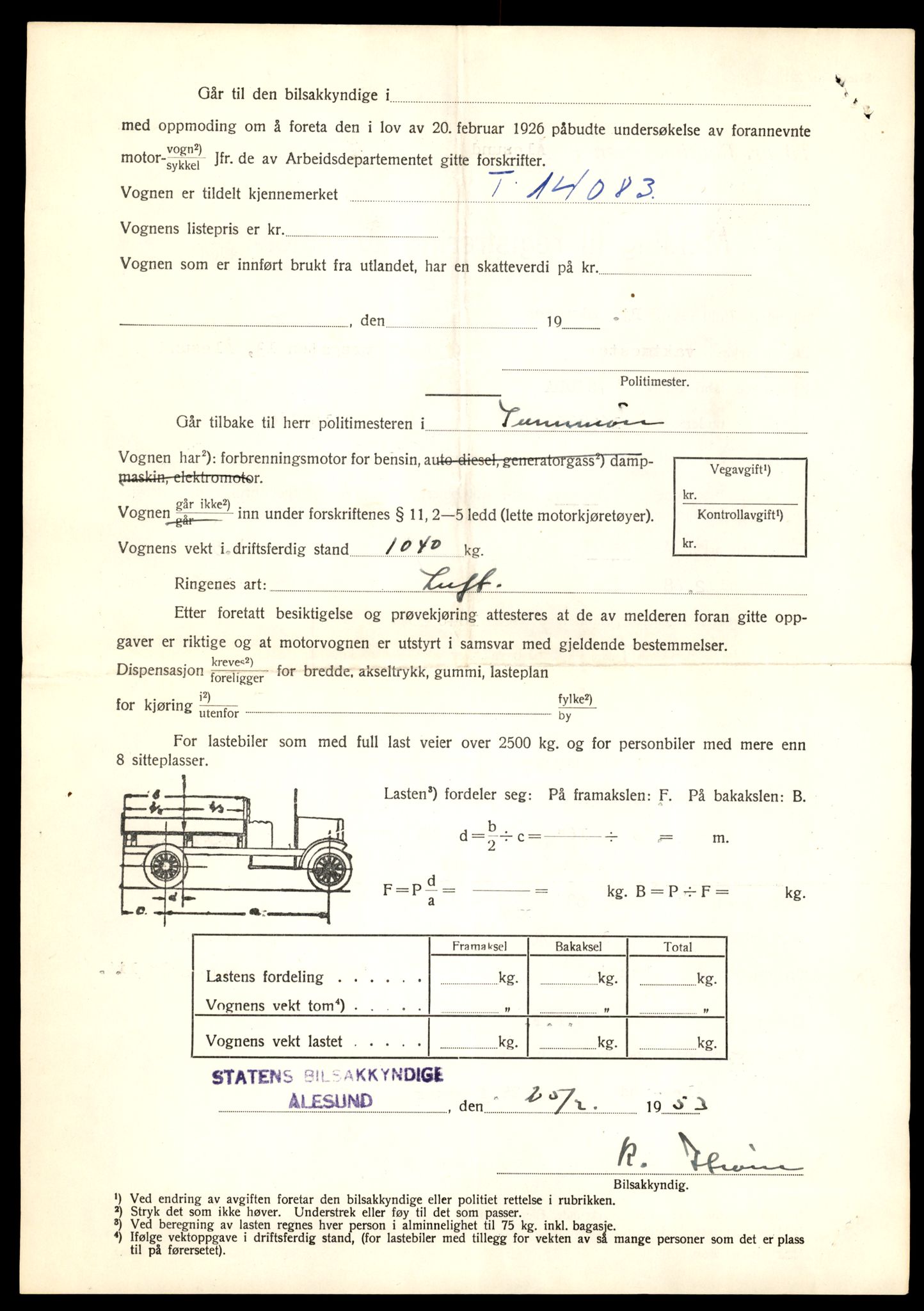 Møre og Romsdal vegkontor - Ålesund trafikkstasjon, AV/SAT-A-4099/F/Fe/L0043: Registreringskort for kjøretøy T 14080 - T 14204, 1927-1998, s. 80