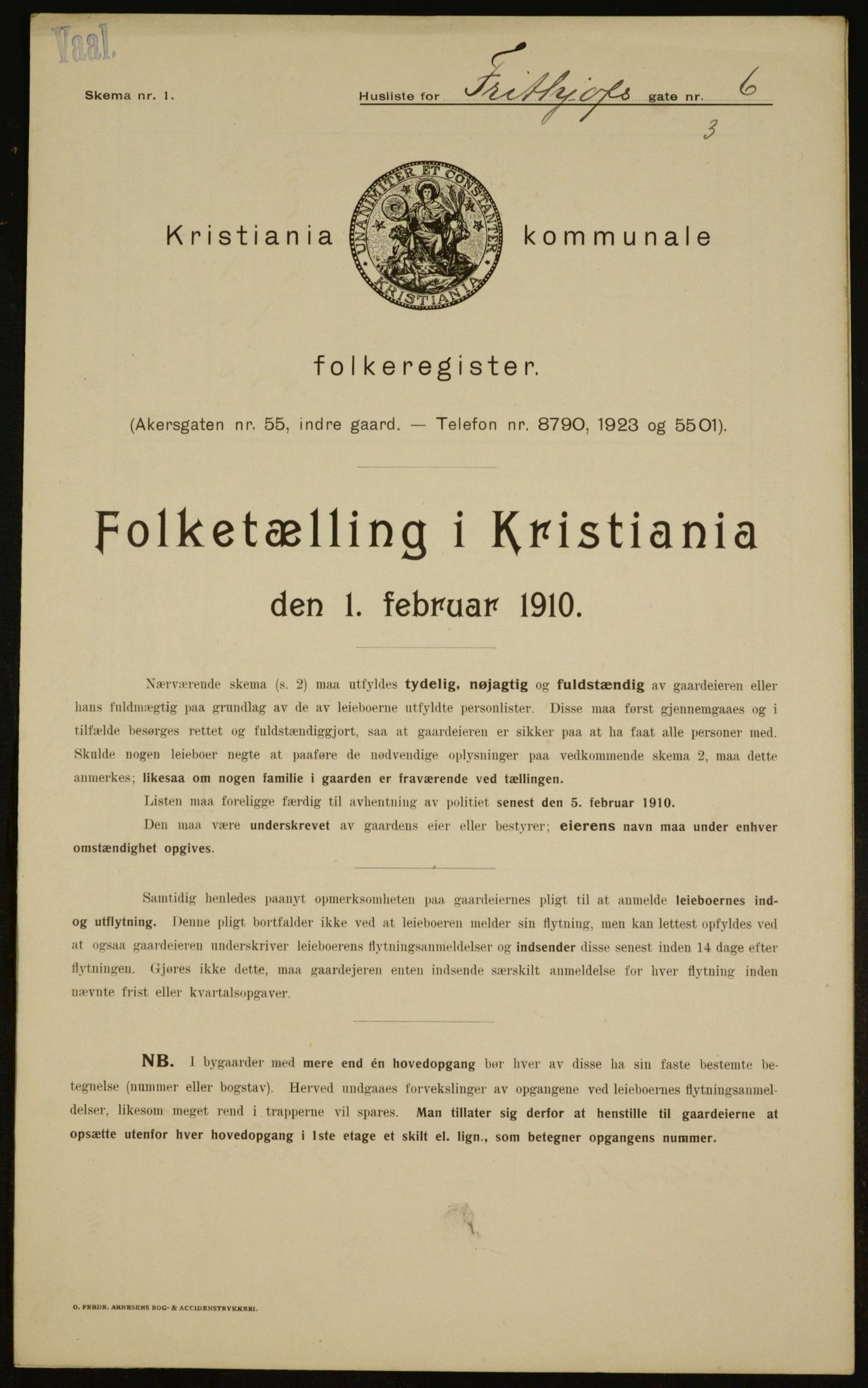 OBA, Kommunal folketelling 1.2.1910 for Kristiania, 1910, s. 25127