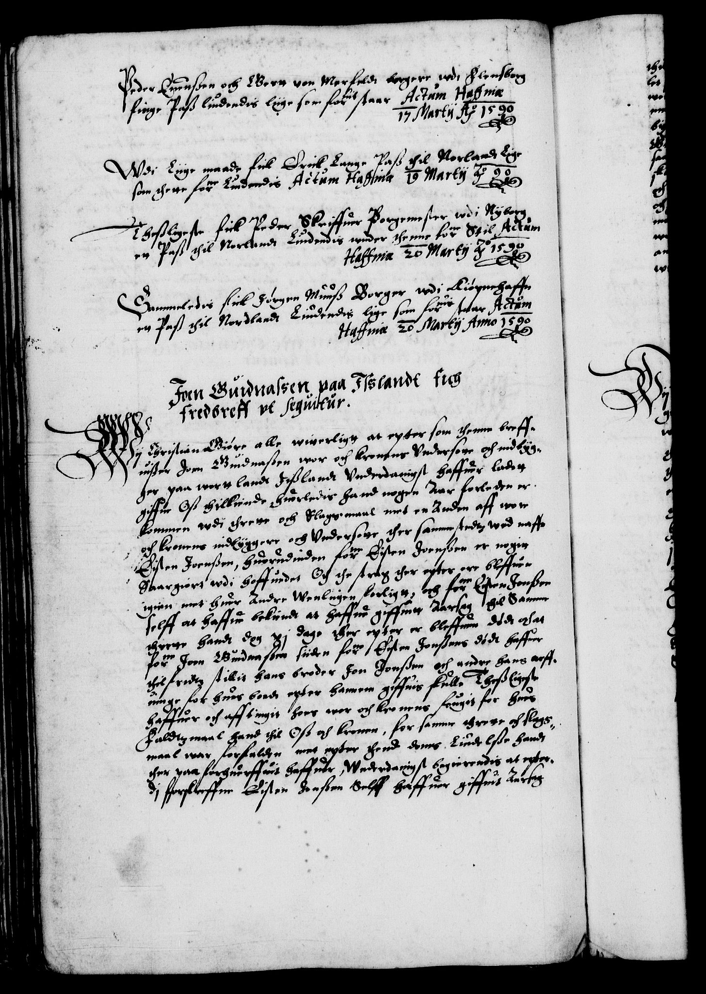 Danske Kanselli 1572-1799, RA/EA-3023/F/Fc/Fca/Fcaa/L0002: Norske registre (mikrofilm), 1588-1596, s. 78b