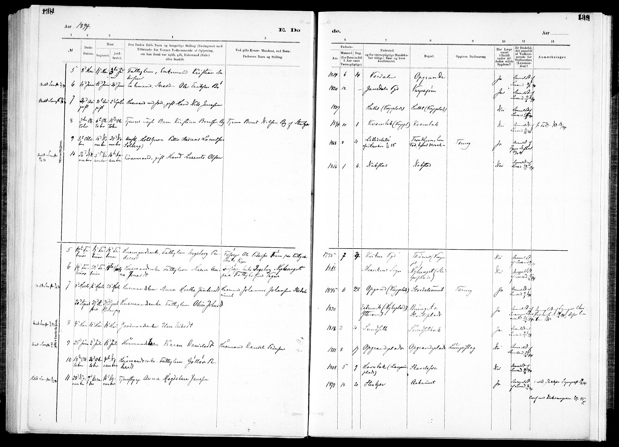 Ministerialprotokoller, klokkerbøker og fødselsregistre - Nord-Trøndelag, SAT/A-1458/733/L0325: Ministerialbok nr. 733A04, 1884-1908, s. 138