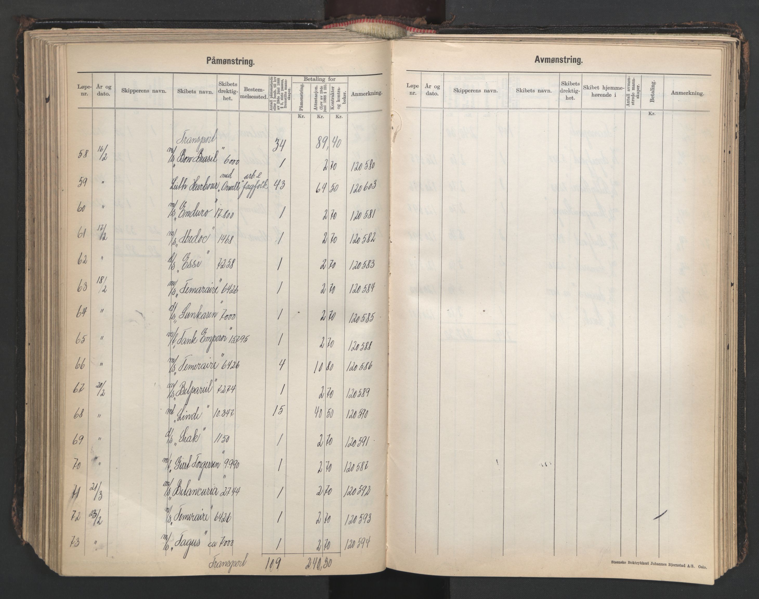 Tønsberg innrulleringskontor, AV/SAKO-A-786/H/Ha/L0009: Mønstringsjournal, 1939-1955, s. 342