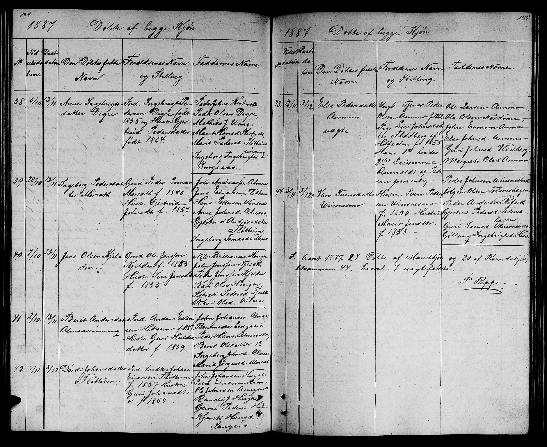 Ministerialprotokoller, klokkerbøker og fødselsregistre - Sør-Trøndelag, AV/SAT-A-1456/688/L1027: Klokkerbok nr. 688C02, 1861-1889, s. 184-185