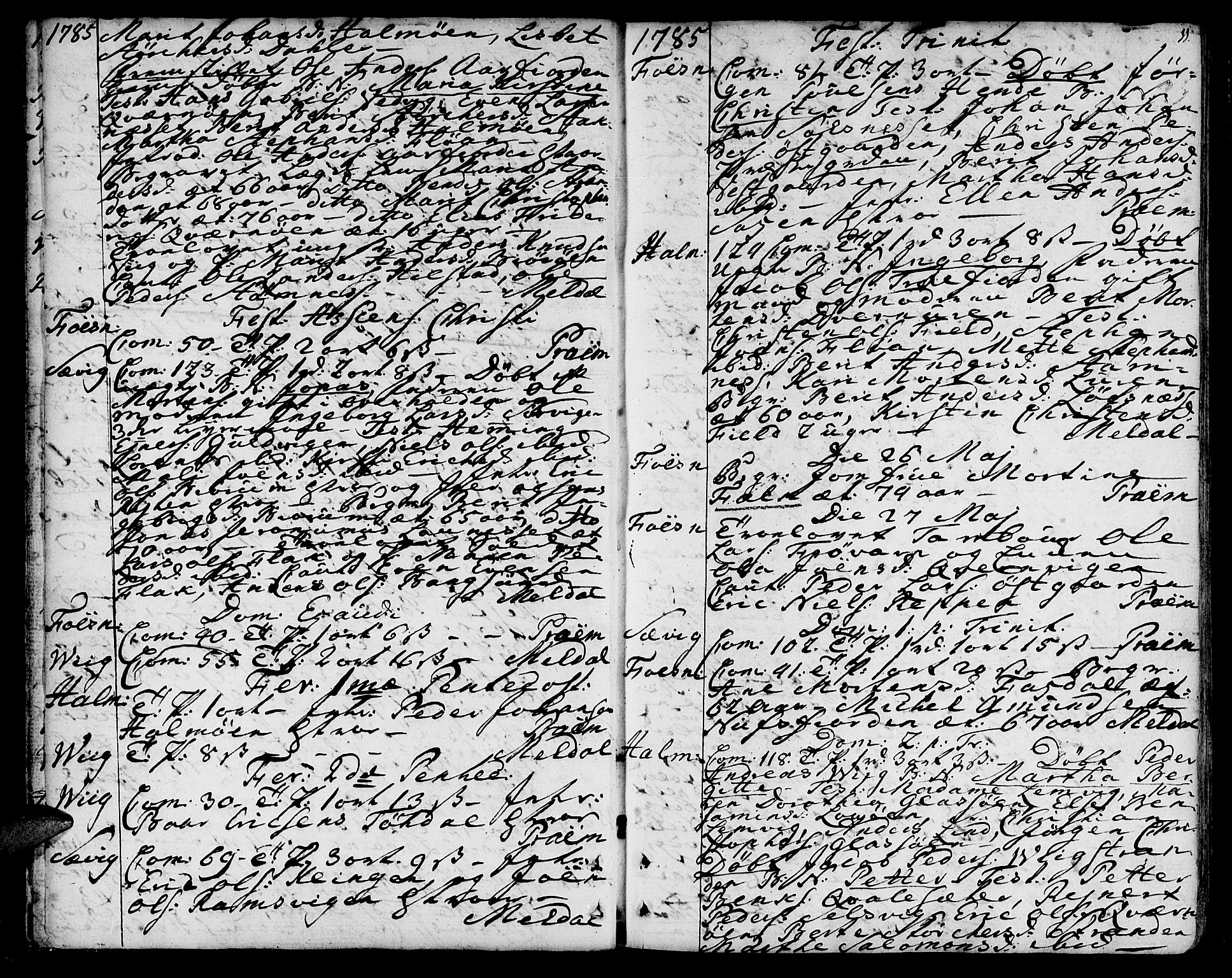 Ministerialprotokoller, klokkerbøker og fødselsregistre - Nord-Trøndelag, SAT/A-1458/773/L0608: Ministerialbok nr. 773A02, 1784-1816, s. 11