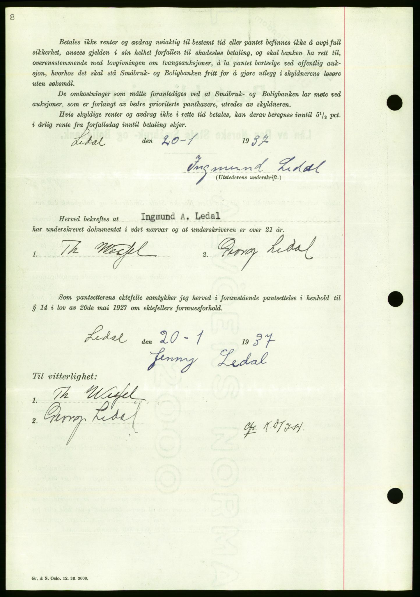 Nordmøre sorenskriveri, AV/SAT-A-4132/1/2/2Ca/L0091: Pantebok nr. B81, 1937-1937, Dagboknr: 537/1937