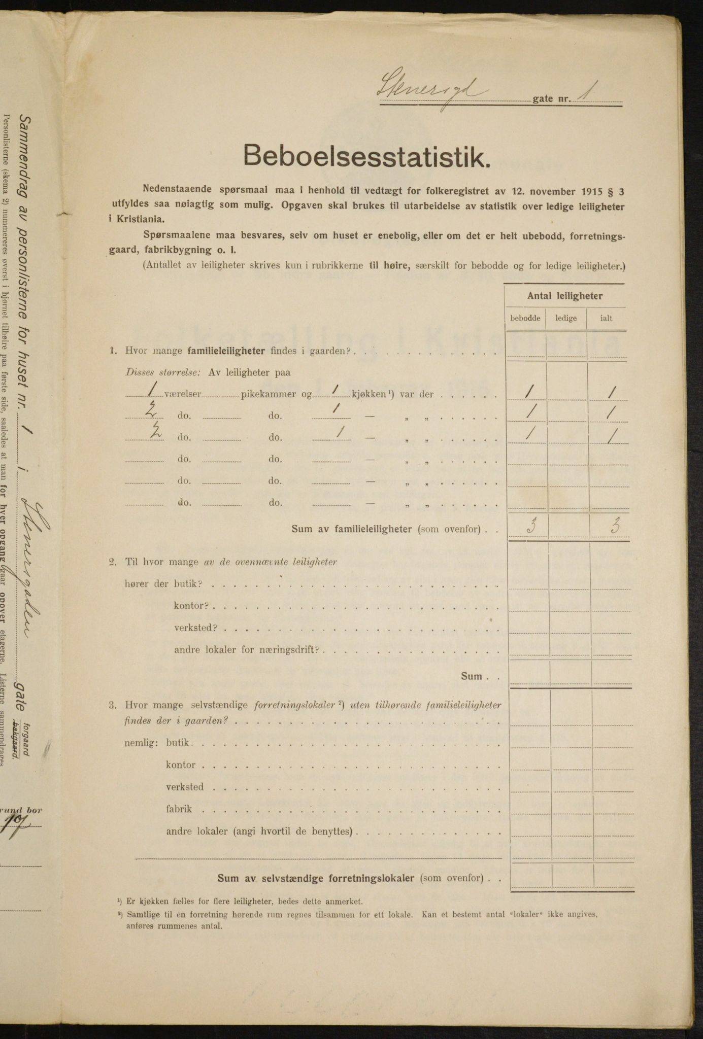 OBA, Kommunal folketelling 1.2.1916 for Kristiania, 1916, s. 104102