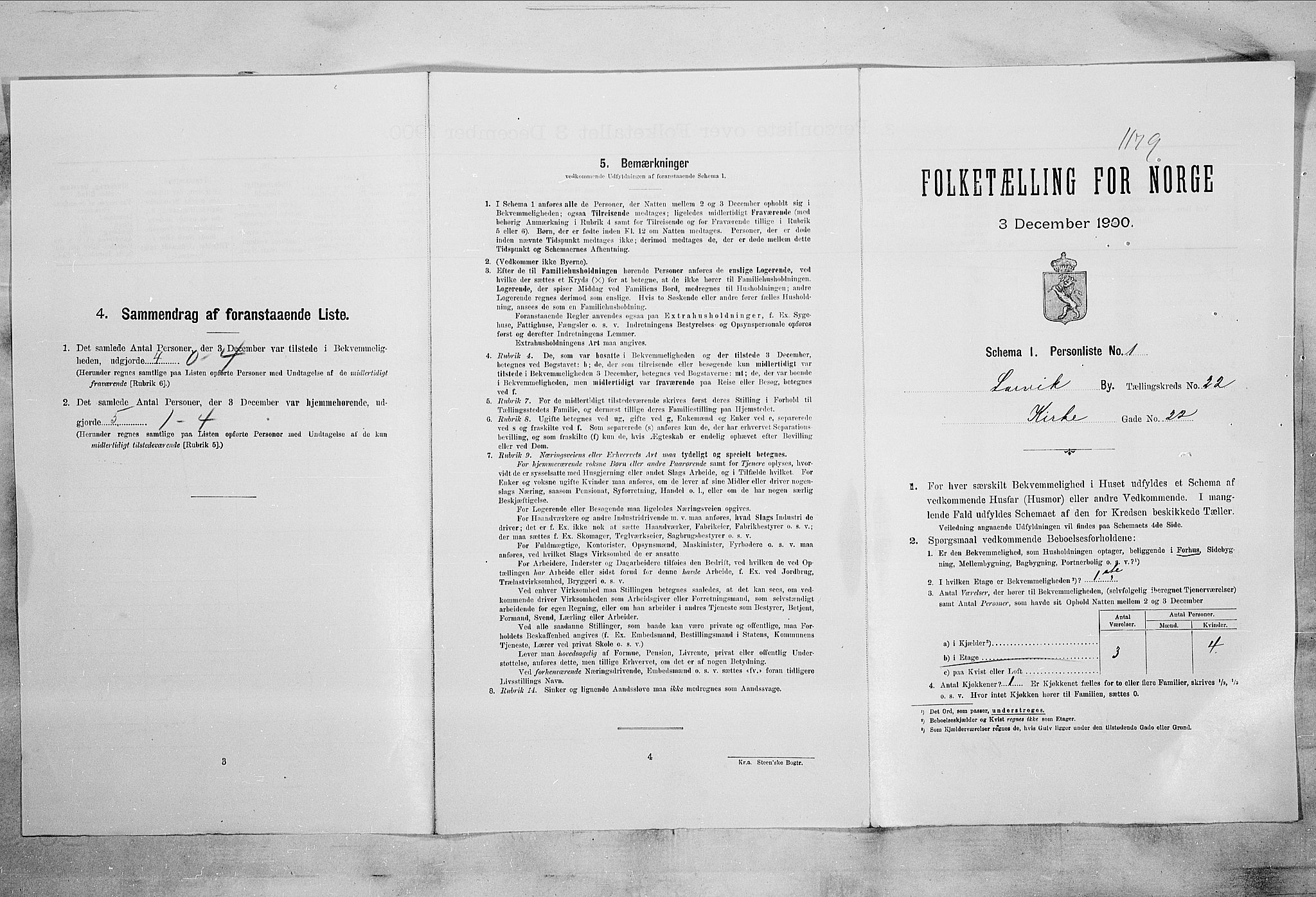 RA, Folketelling 1900 for 0707 Larvik kjøpstad, 1900, s. 2280