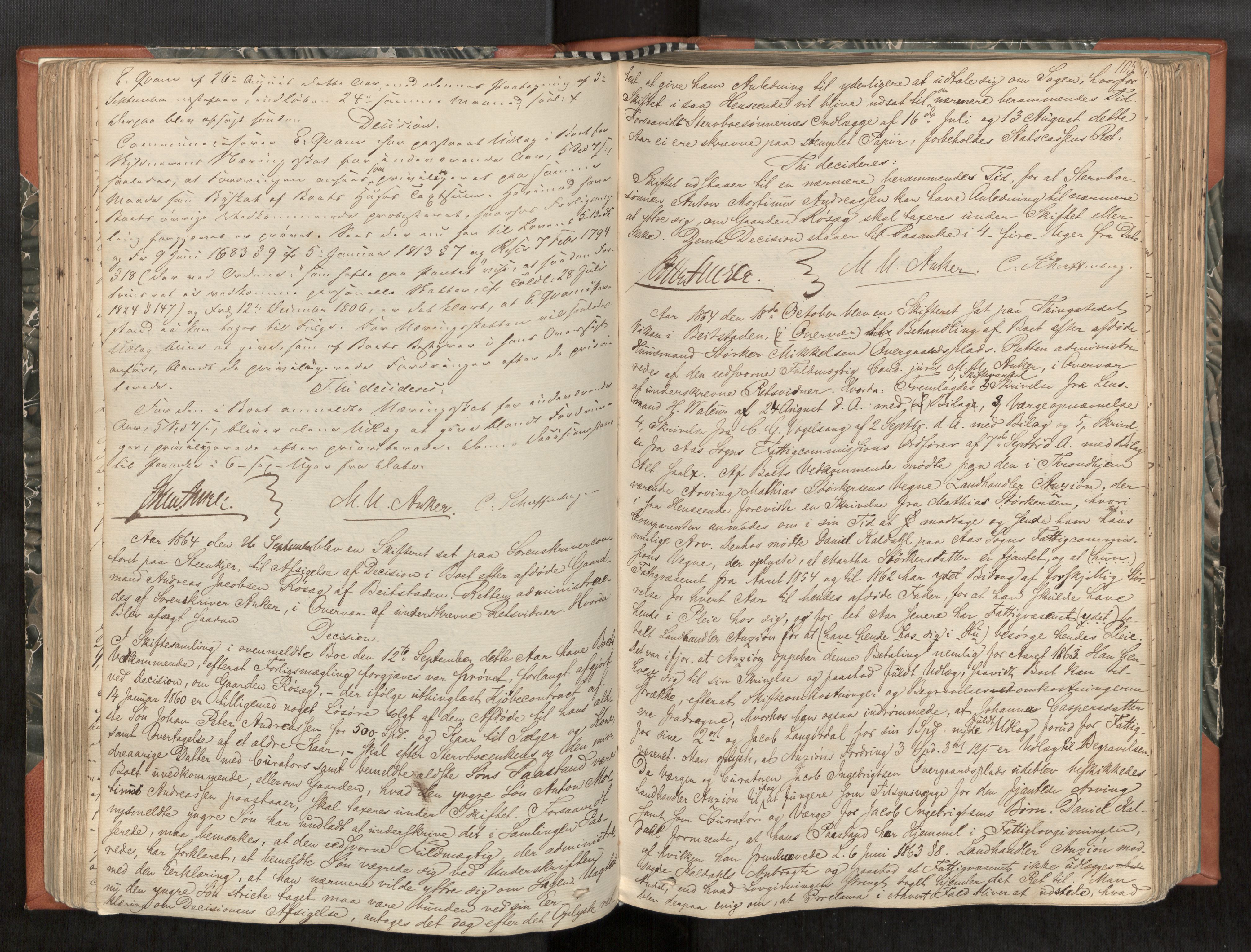 Inderøy sorenskriveri, AV/SAT-A-4147/1/3/3B/L0003: Skifteforhandlingsprotokoll, 1858-1873, s. 105