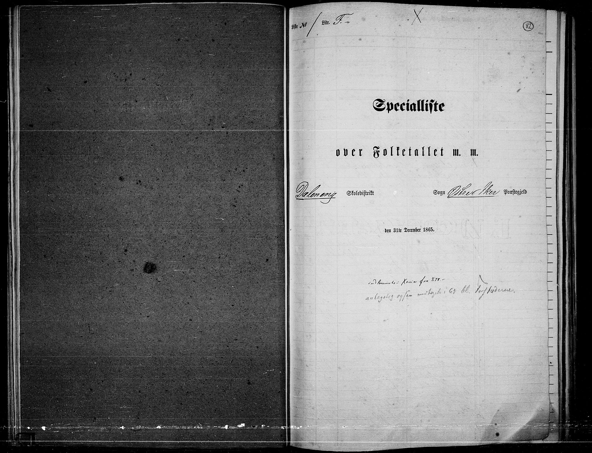 RA, Folketelling 1865 for 0218bP Østre Aker prestegjeld, 1865, s. 79