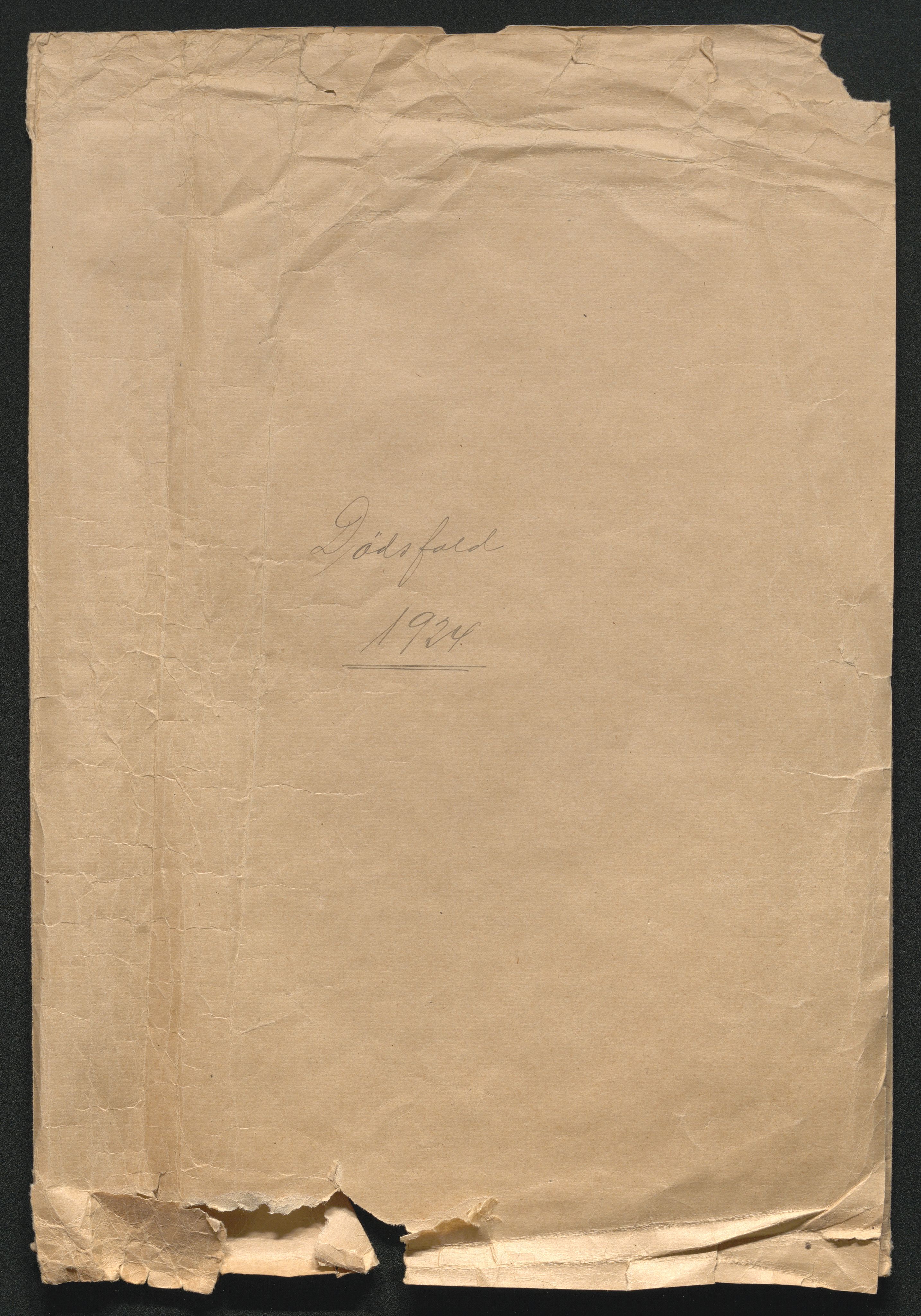 Eiker, Modum og Sigdal sorenskriveri, SAKO/A-123/H/Ha/Hab/L0042: Dødsfallsmeldinger, 1924, s. 1