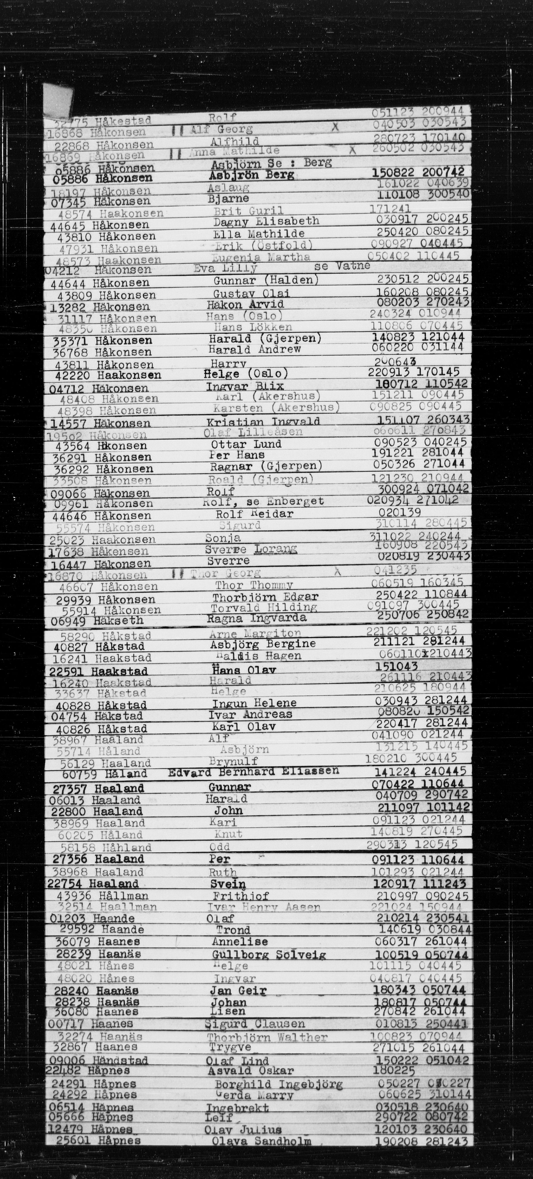 Den Kgl. Norske Legasjons Flyktningskontor, AV/RA-S-6753/V/Va/L0022: Kjesäterkartoteket.  Alfabetisk register, A-Å., 1940-1945, s. 246