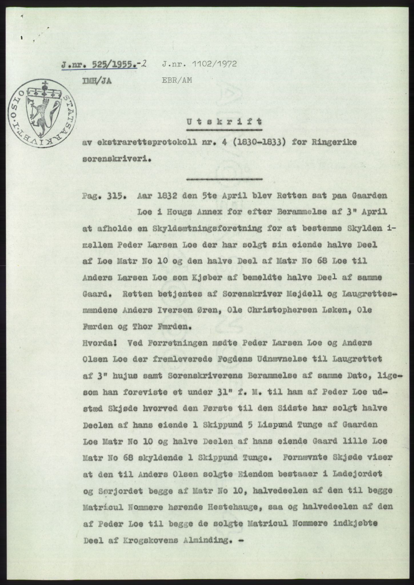Statsarkivet i Kongsberg, SAKO/A-0001, 1955, s. 298
