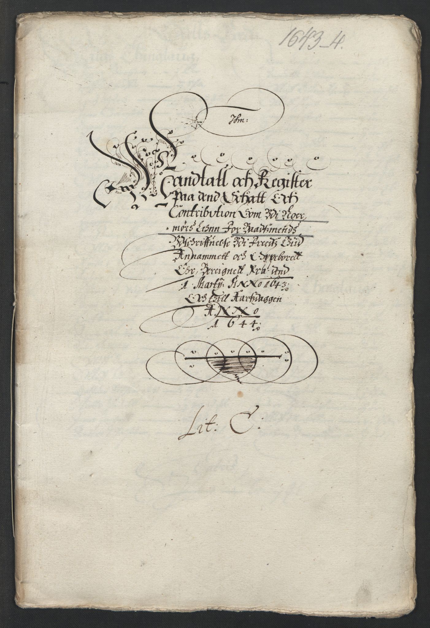 Rentekammeret inntil 1814, Reviderte regnskaper, Lensregnskaper, RA/EA-5023/R/Rb/Rbw/L0079: Trondheim len, 1643-1644