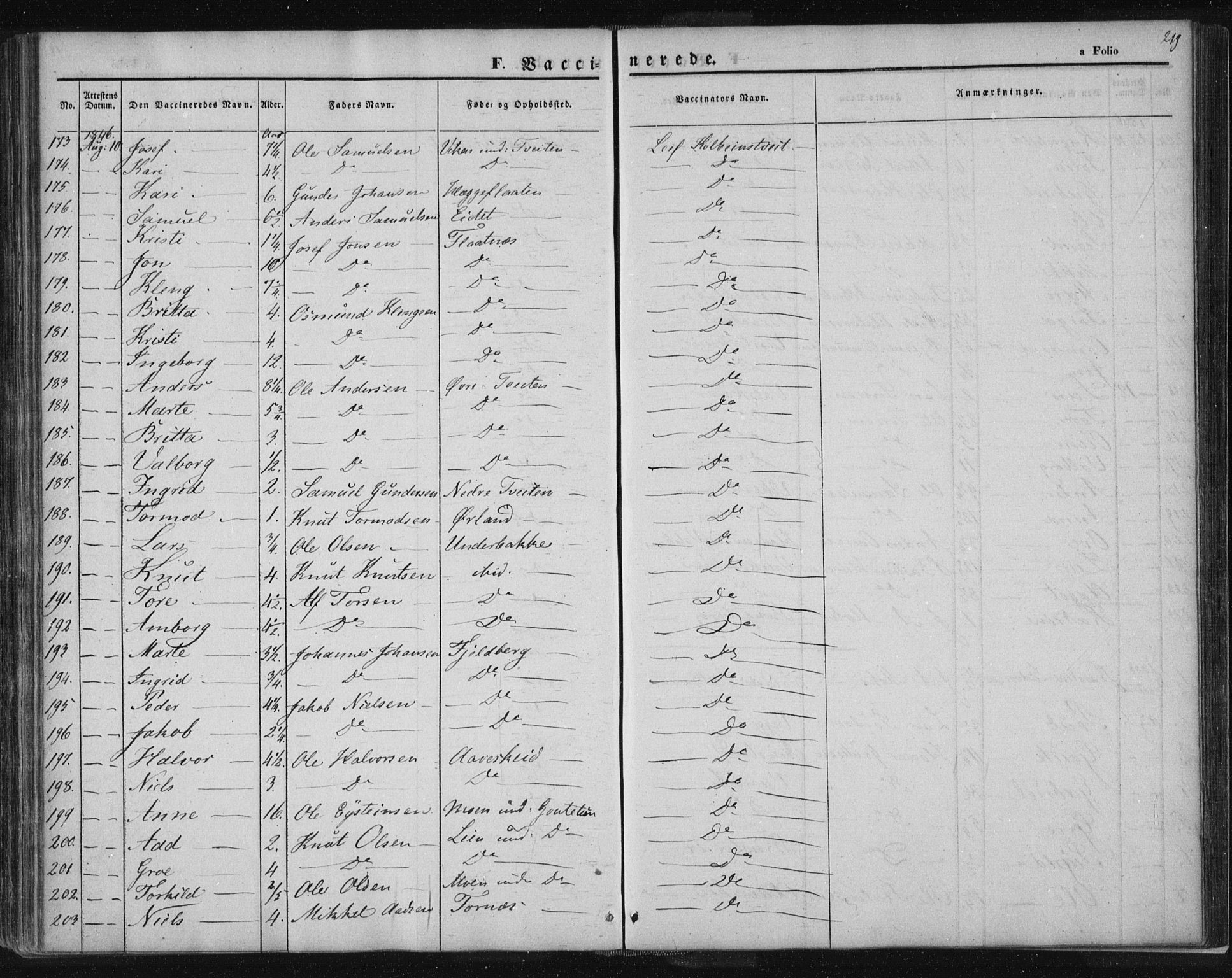Suldal sokneprestkontor, AV/SAST-A-101845/01/IV/L0008: Ministerialbok nr. A 8, 1836-1853, s. 219