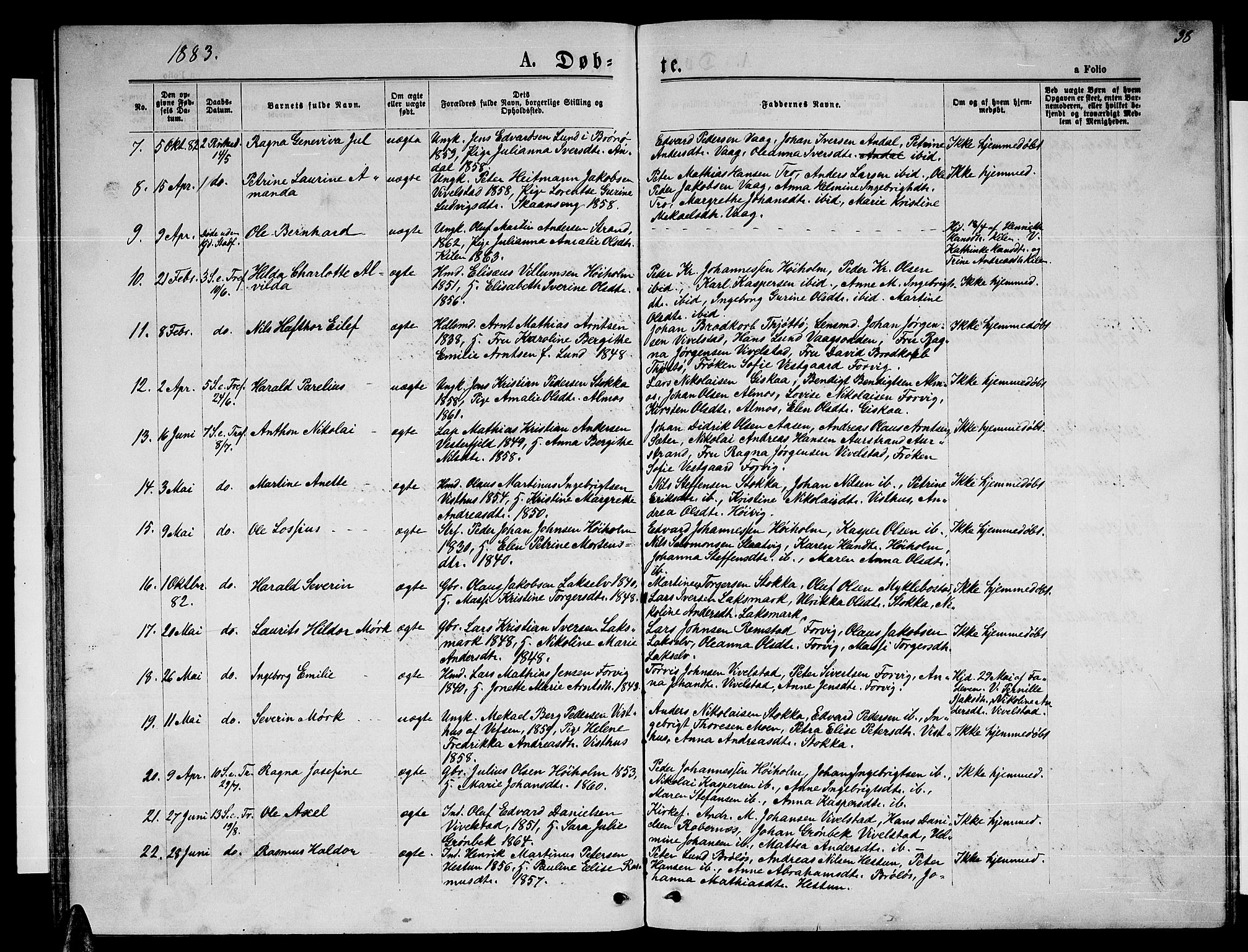 Ministerialprotokoller, klokkerbøker og fødselsregistre - Nordland, SAT/A-1459/819/L0276: Klokkerbok nr. 819C02, 1869-1887, s. 38