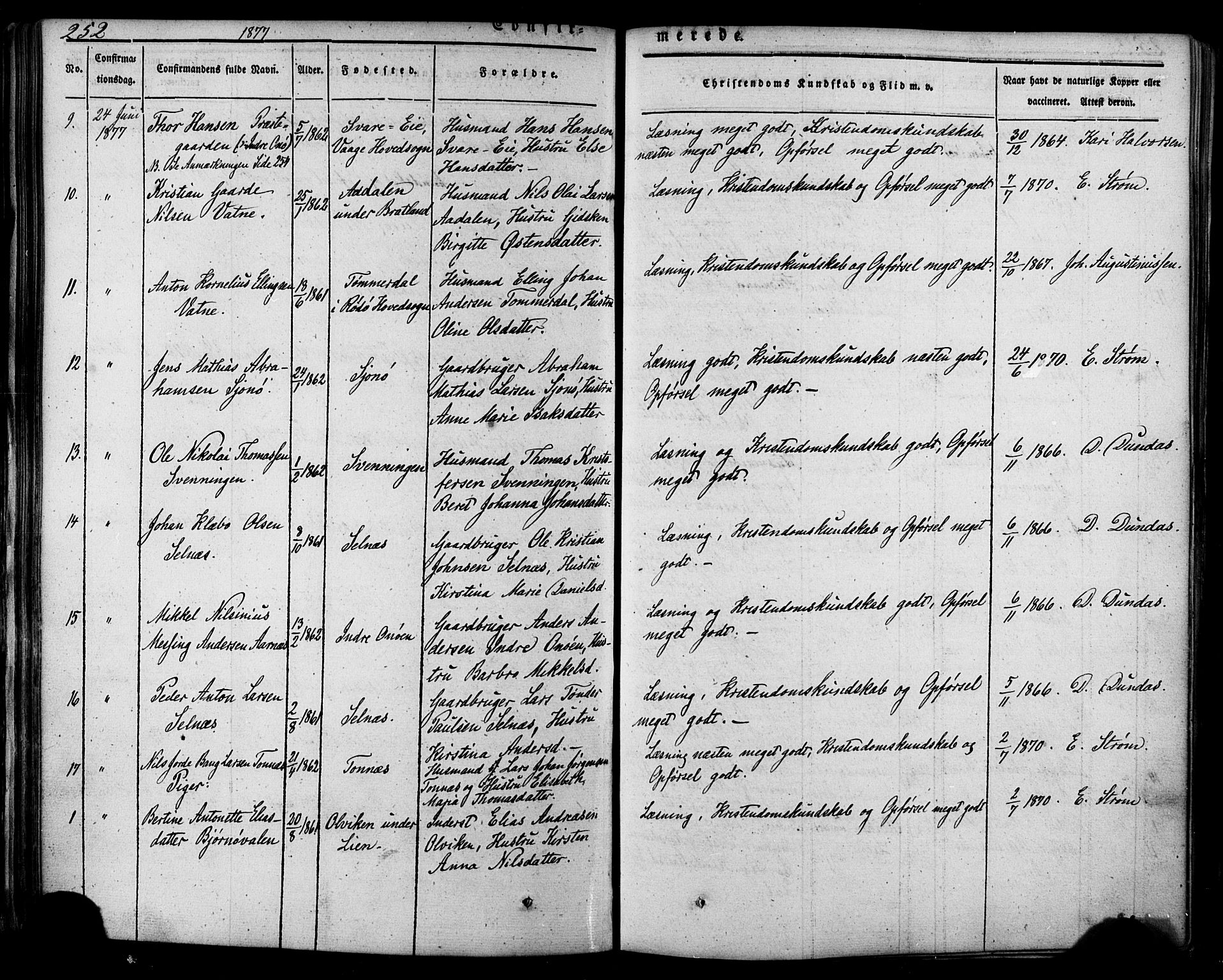 Ministerialprotokoller, klokkerbøker og fødselsregistre - Nordland, AV/SAT-A-1459/839/L0567: Ministerialbok nr. 839A04, 1863-1879, s. 252