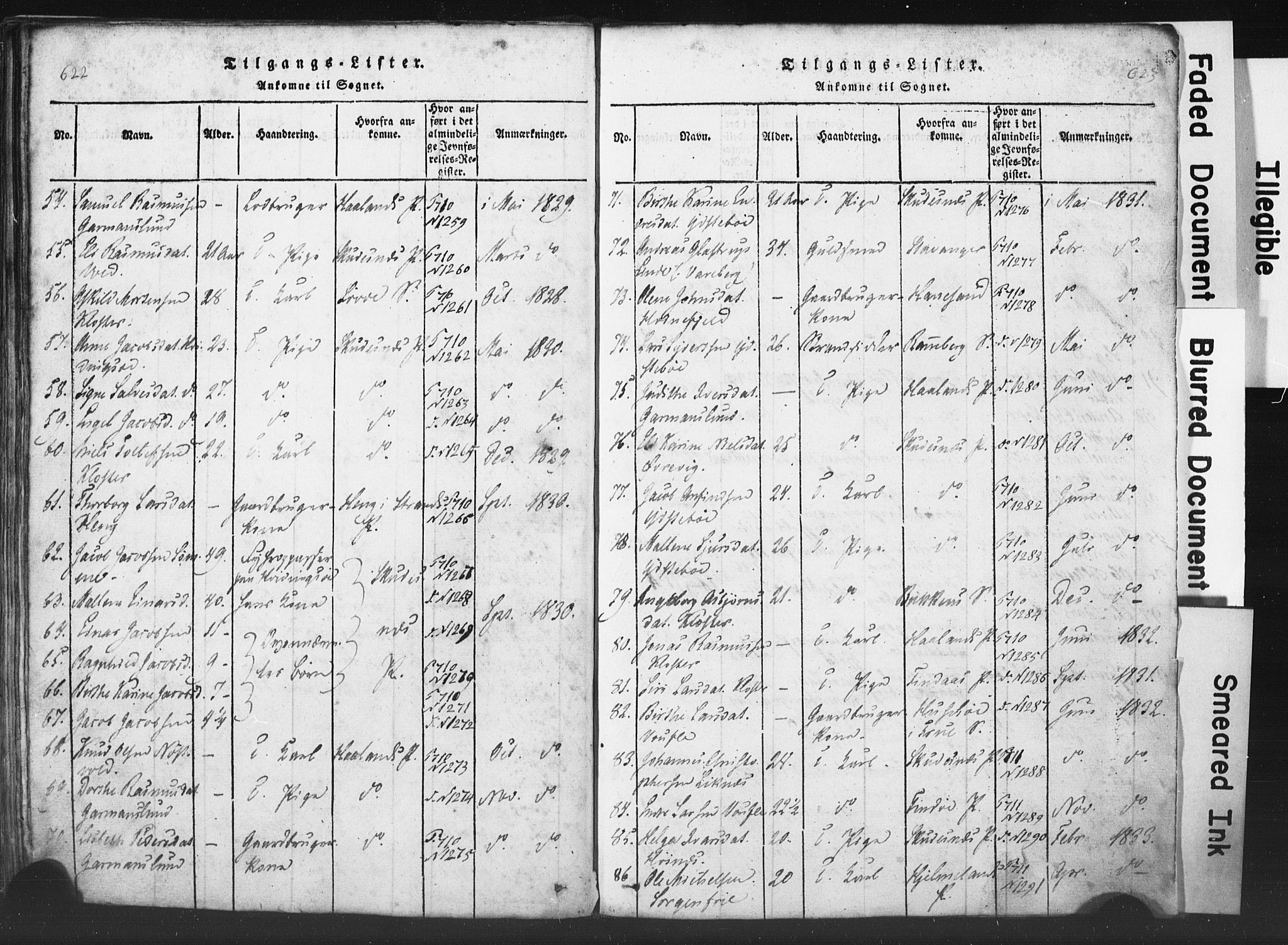 Rennesøy sokneprestkontor, SAST/A -101827/H/Ha/Hab/L0001: Klokkerbok nr. B 1, 1816-1841, s. 622-623