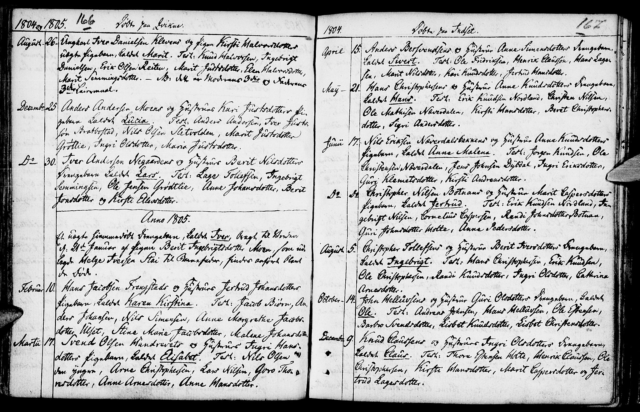 Kvikne prestekontor, AV/SAH-PREST-064/H/Ha/Haa/L0003: Ministerialbok nr. 3, 1785-1814, s. 166-167