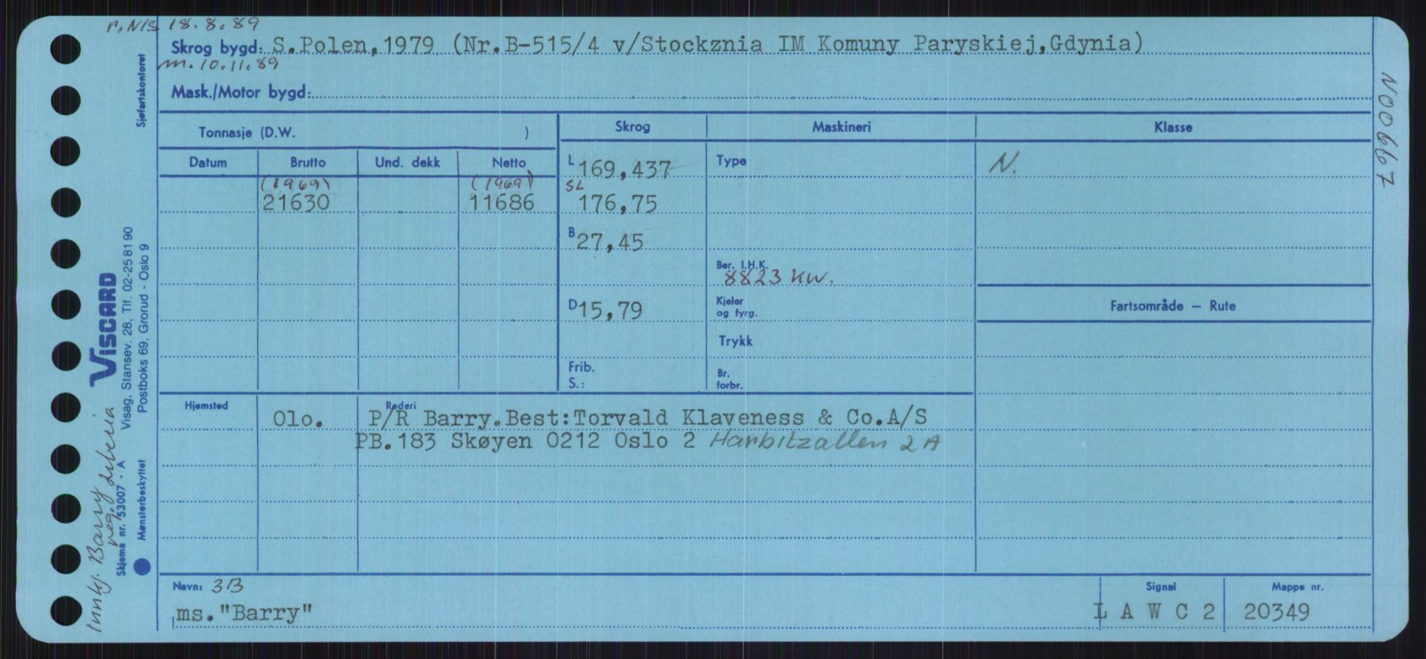 Sjøfartsdirektoratet med forløpere, Skipsmålingen, RA/S-1627/H/Ha/L0001/0001: Fartøy, A-Eig / Fartøy A-Bjøn, s. 679