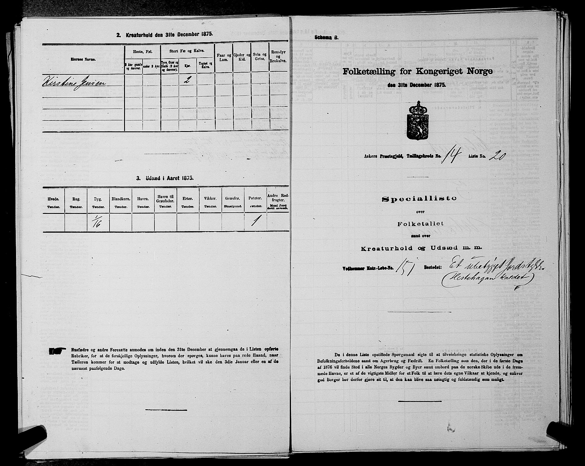 RA, Folketelling 1875 for 0220P Asker prestegjeld, 1875, s. 2539