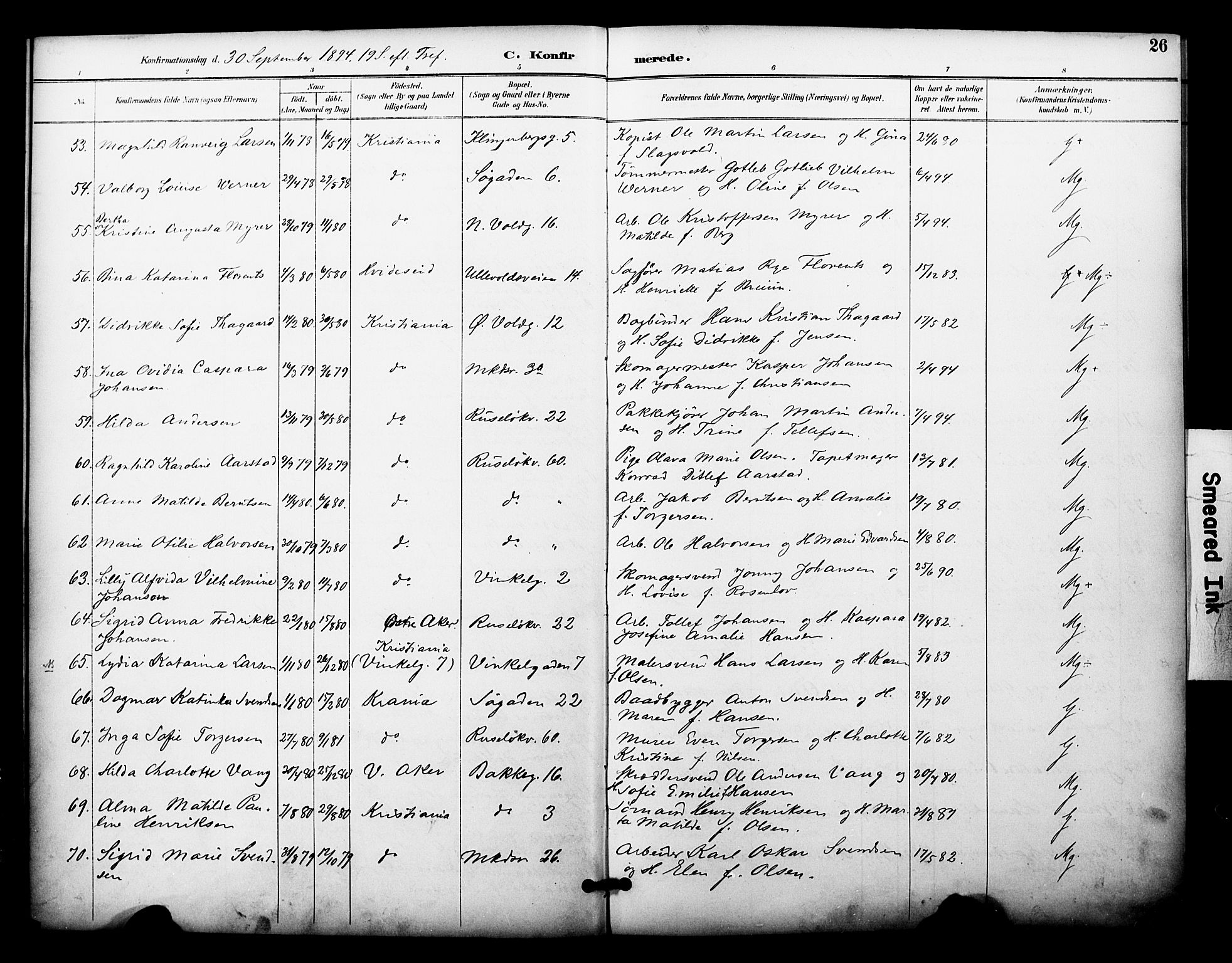 Johannes prestekontor Kirkebøker, AV/SAO-A-10852/F/Fa/L0005: Ministerialbok nr. 5, 1893-1907, s. 26