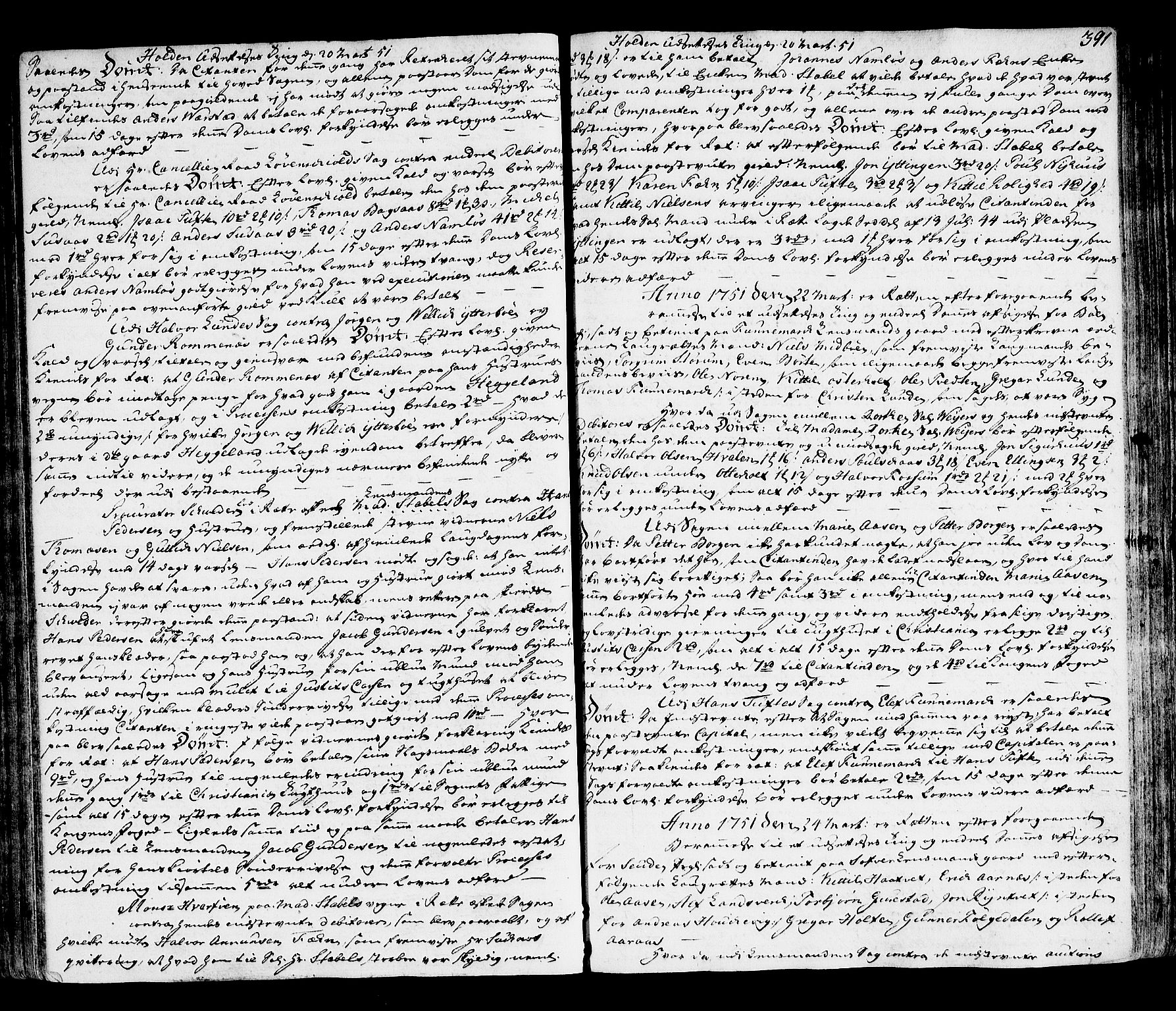 Nedre Telemark sorenskriveri, SAKO/A-135/F/Fa/L0018: Tingbok, 1746-1752, s. 391