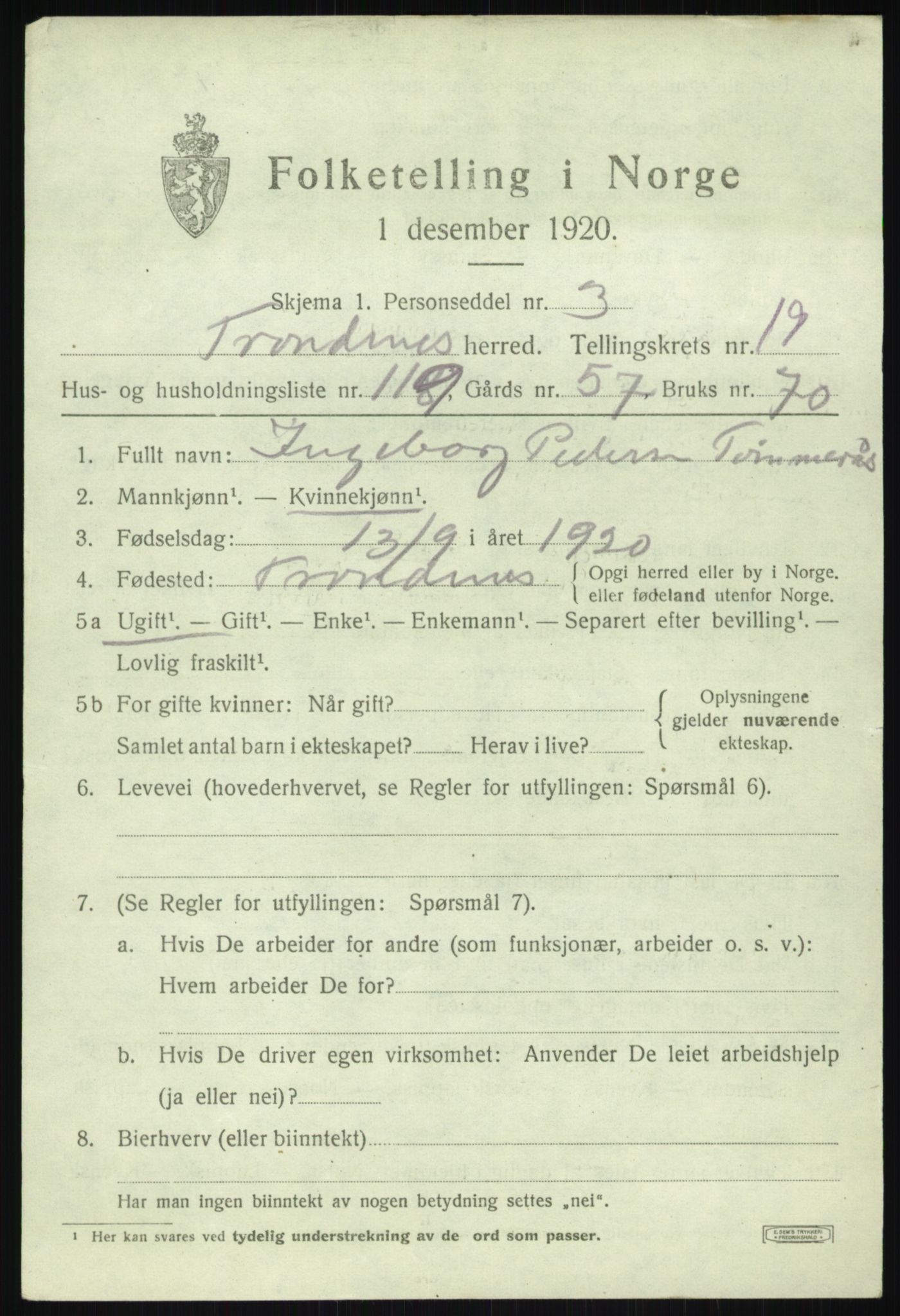 SATØ, Folketelling 1920 for 1914 Trondenes herred, 1920, s. 15360