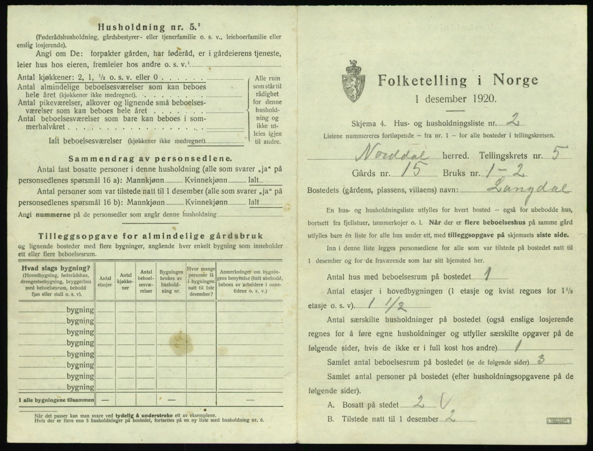 SAT, Folketelling 1920 for 1524 Norddal herred, 1920, s. 367