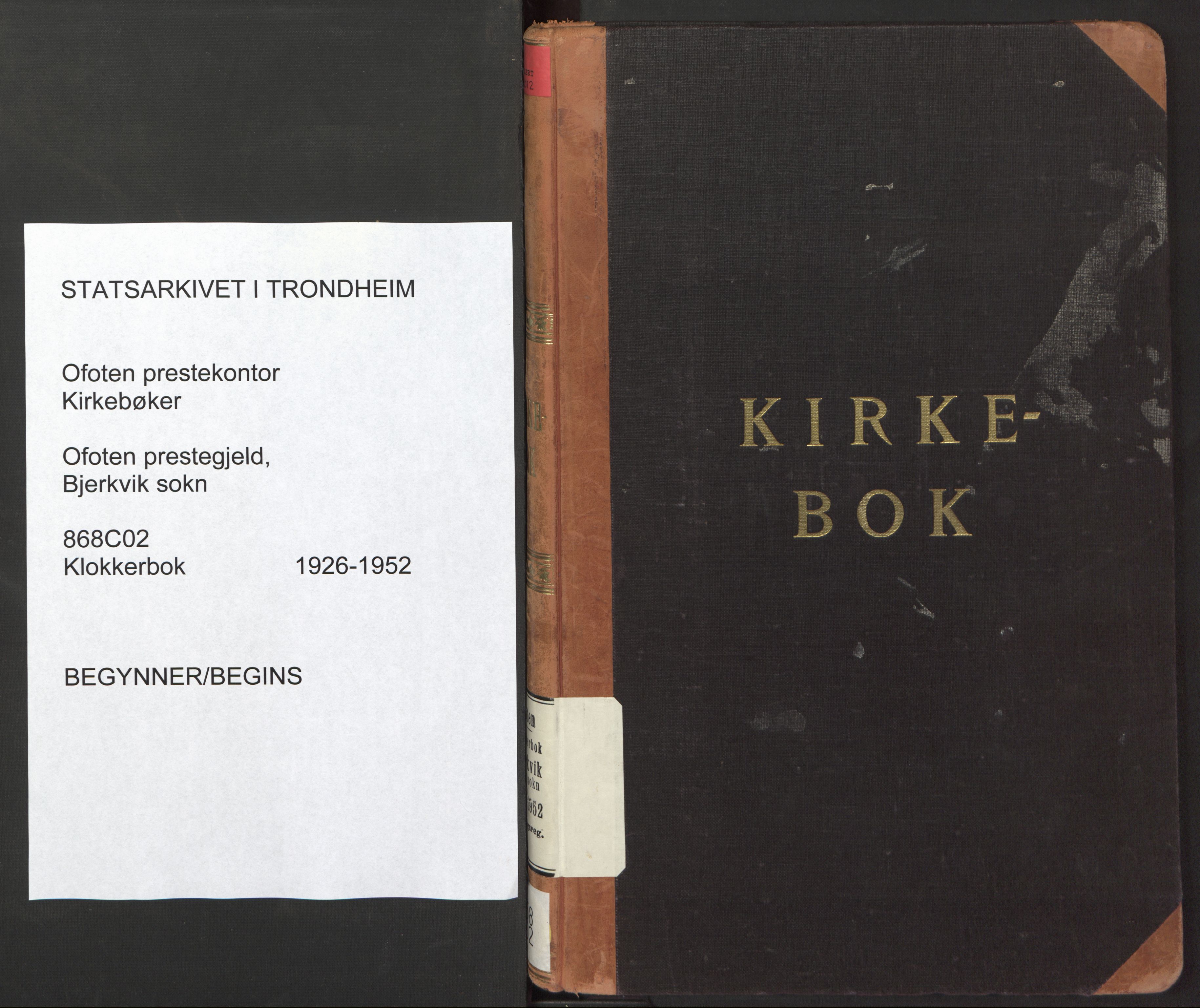 Ministerialprotokoller, klokkerbøker og fødselsregistre - Nordland, SAT/A-1459/868/L0970: Klokkerbok nr. 868C02, 1926-1952