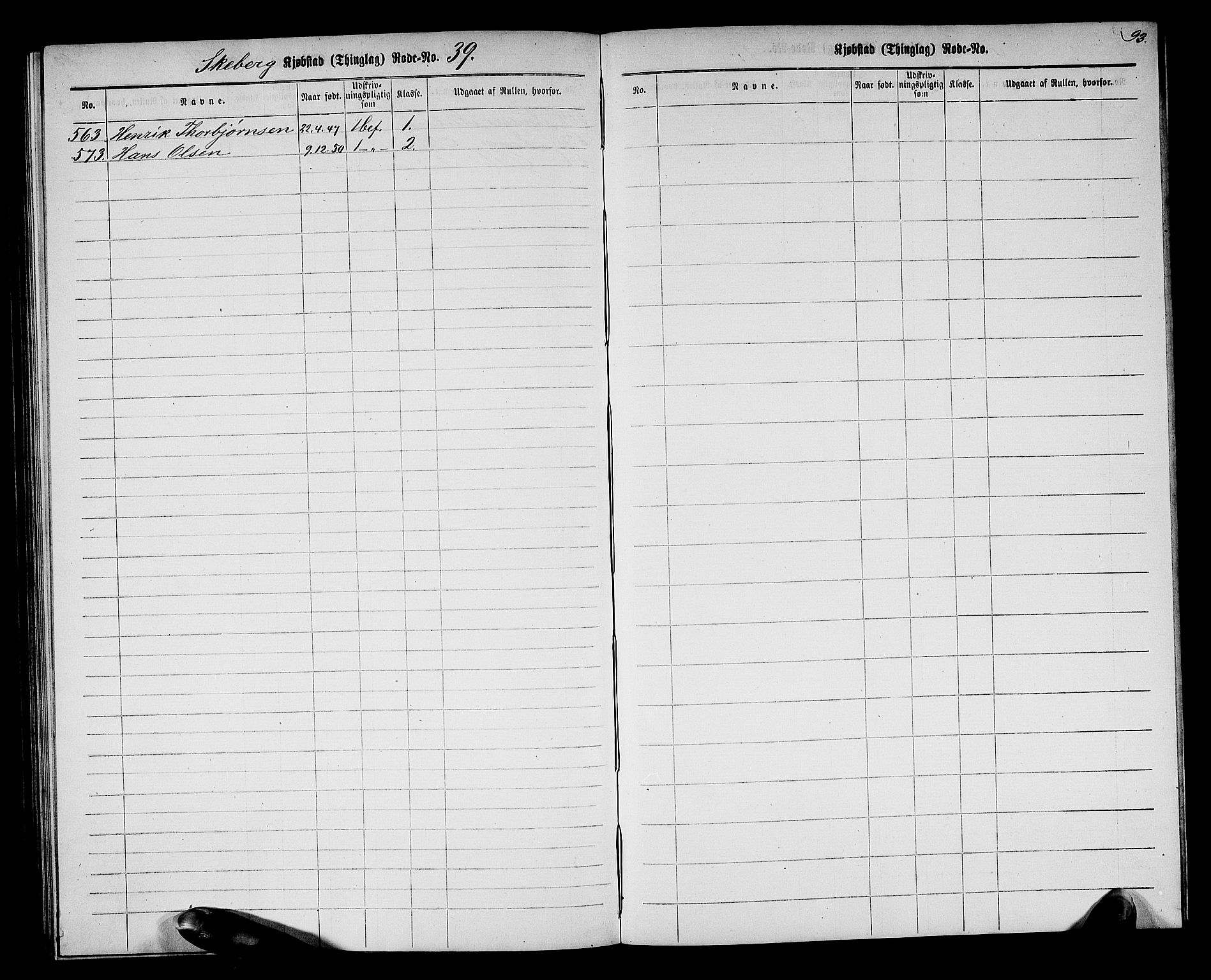 Halden mønstringskontor, AV/SAO-A-10569a/F/Fc/Fcc/L0001: Utskrivningsregisterrulle, 1880, s. 92