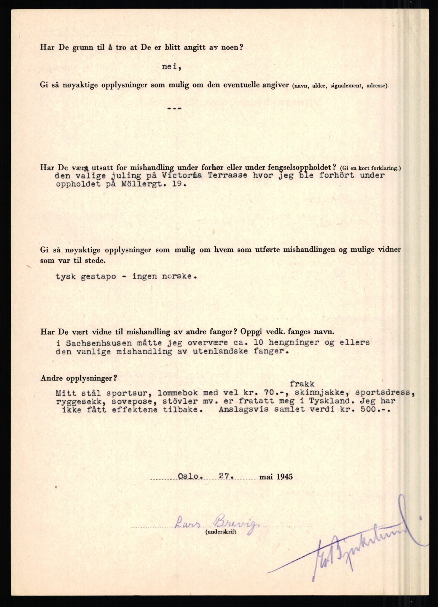 Rikspolitisjefen, AV/RA-S-1560/L/L0002: Berg, Alf - Bråthen, Thorleif, 1940-1945, s. 1047