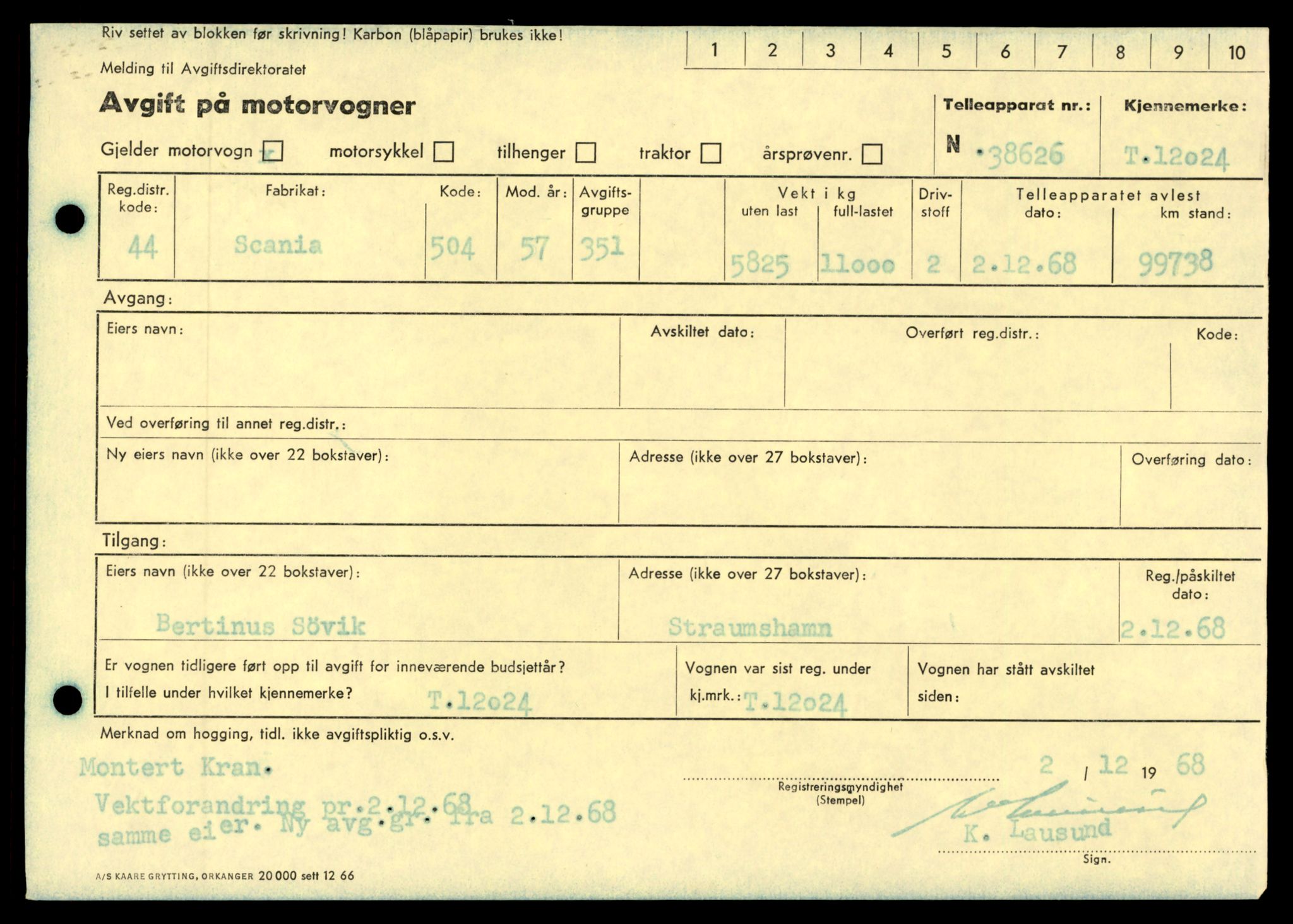 Møre og Romsdal vegkontor - Ålesund trafikkstasjon, AV/SAT-A-4099/F/Fe/L0032: Registreringskort for kjøretøy T 11997 - T 12149, 1927-1998, s. 931