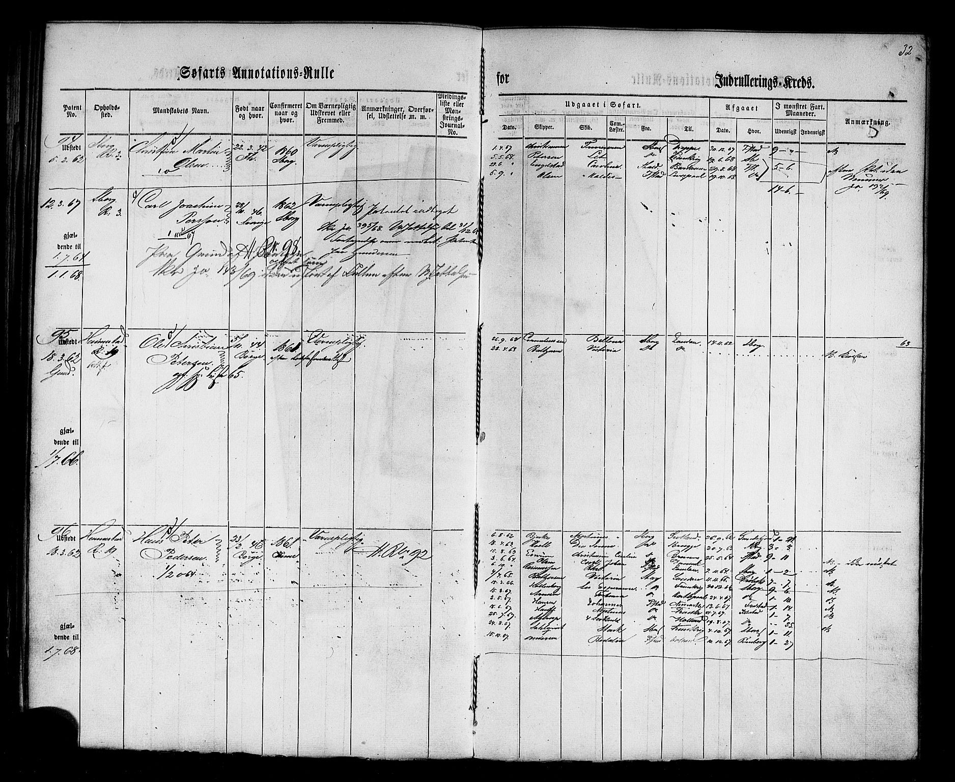 Sarpsborg mønstringskontor, AV/SAO-A-10569c/F/Fc/Fca/L0001: Annotasjonsrulle, 1860-1868, s. 35