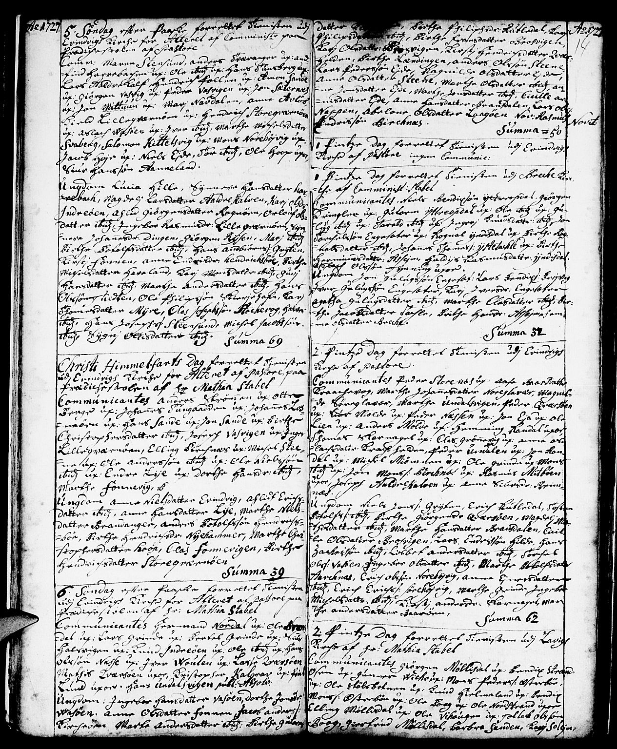 Gulen sokneprestembete, SAB/A-80201/H/Haa/Haaa/L0001: Ministerialbok nr. A 1, 1680-1735, s. 14